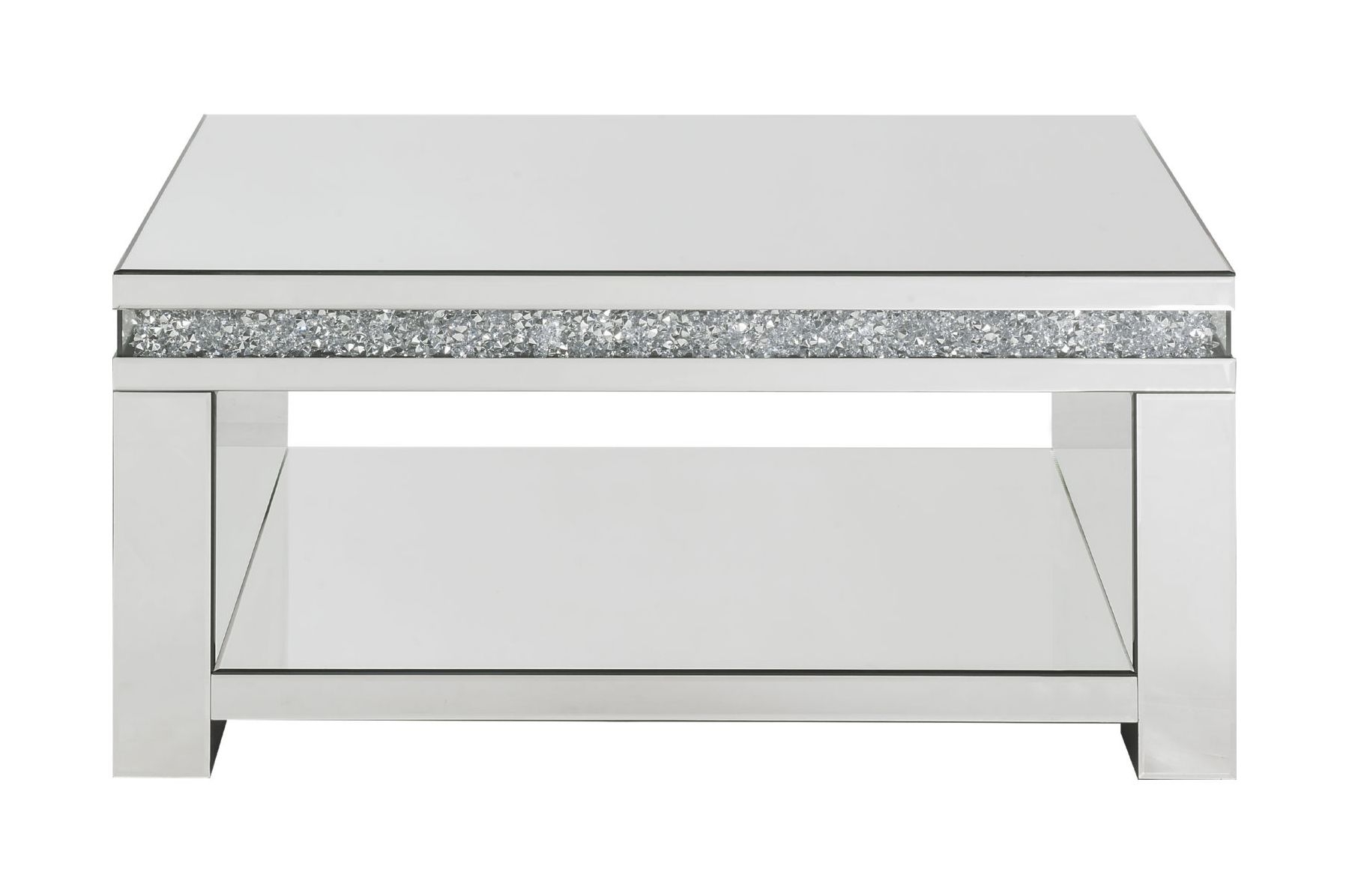 Noralie 84715 Mirrored/Faux Diamonds Coffee Table