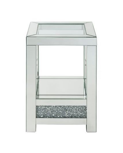 Noralie 84722 Mirrored/Faux Diamonds End Table