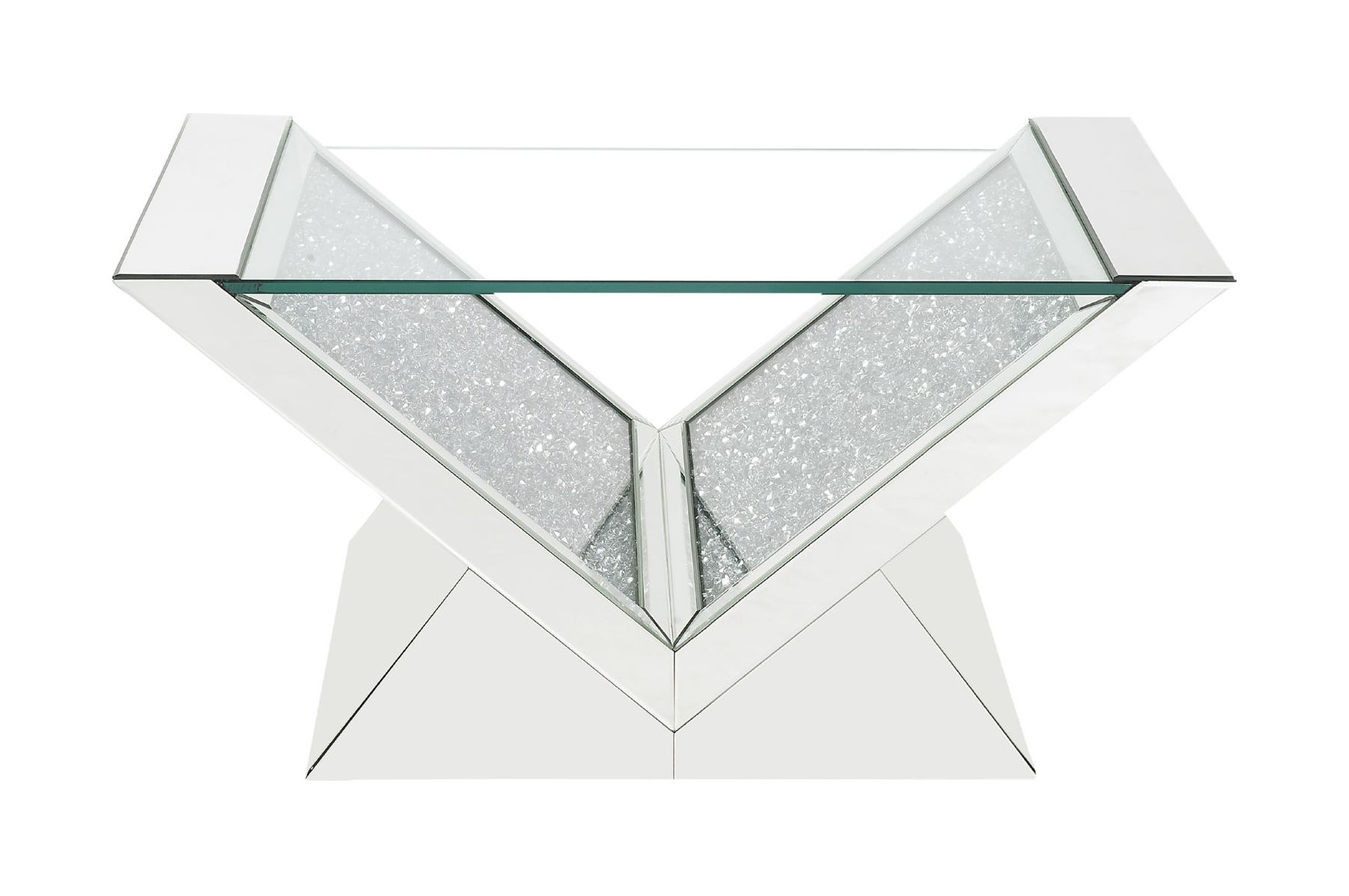 Noralie 84725 Mirrored/Faux Diamonds Coffee Table