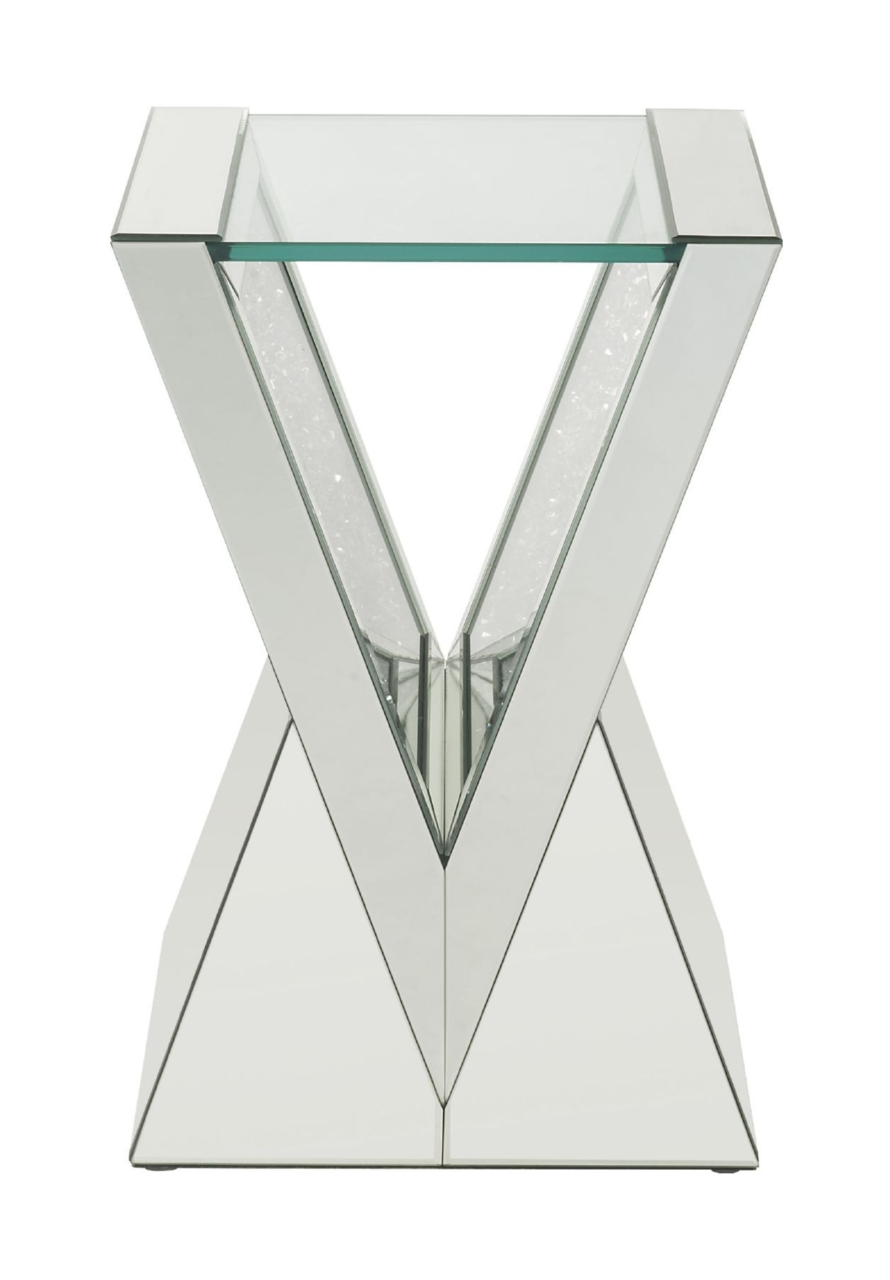 Noralie 84727 Mirrored/Faux Diamonds End Table
