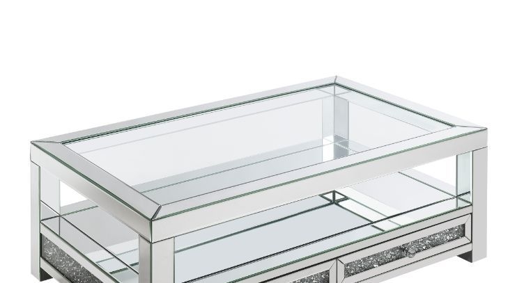 Noralie 84730 Mirrored/Faux Diamonds Coffee Table