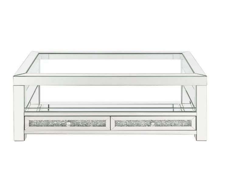Noralie 84730 Mirrored/Faux Diamonds Coffee Table