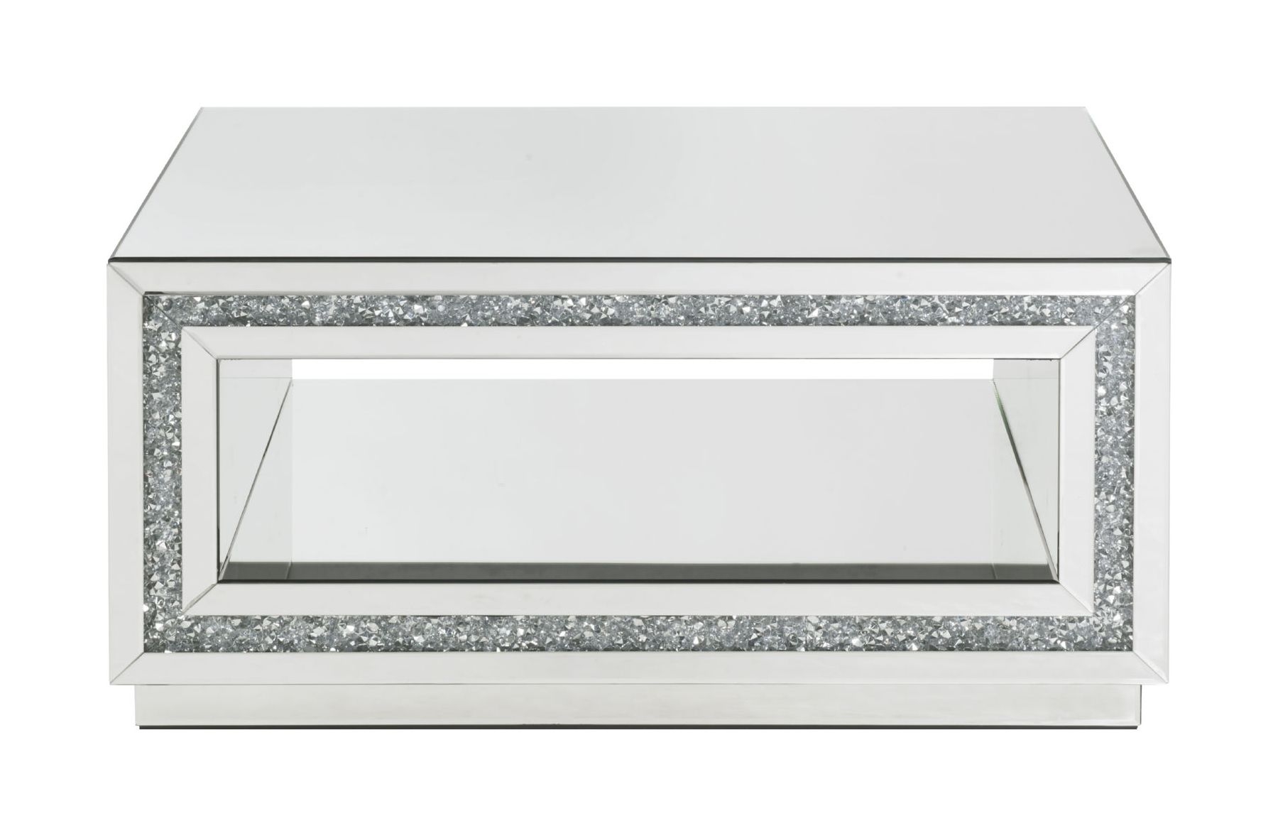 Noralie 84735 Mirrored/Faux Diamonds Coffee Table
