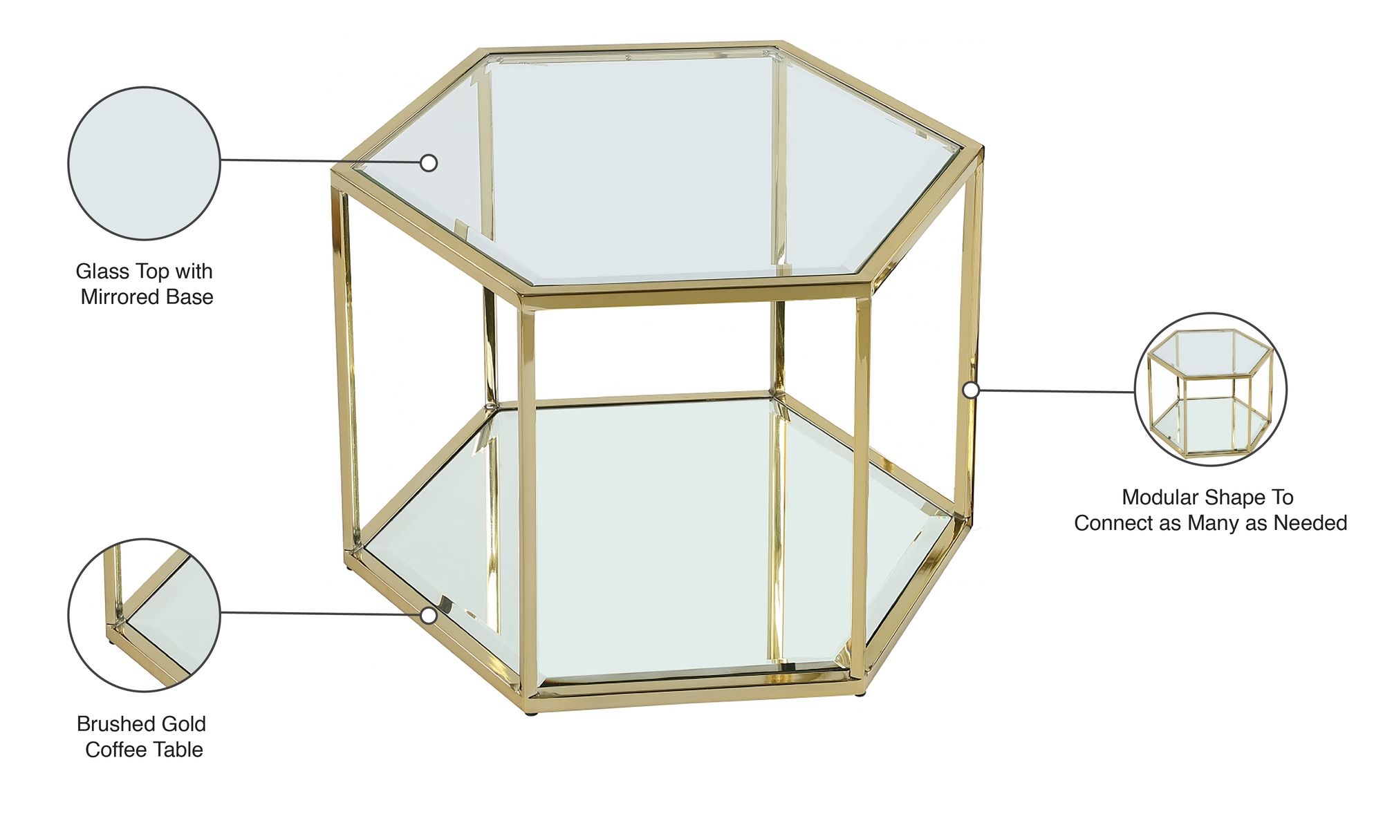 Sei 20" Glass Coffee Table