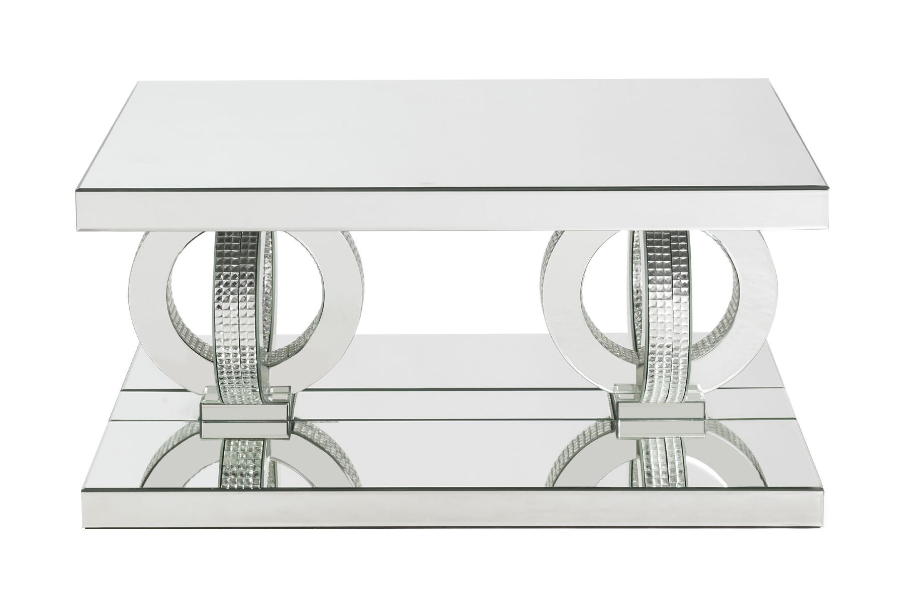 Ornat 84740 Mirrored/Faux Diamonds Coffee Table