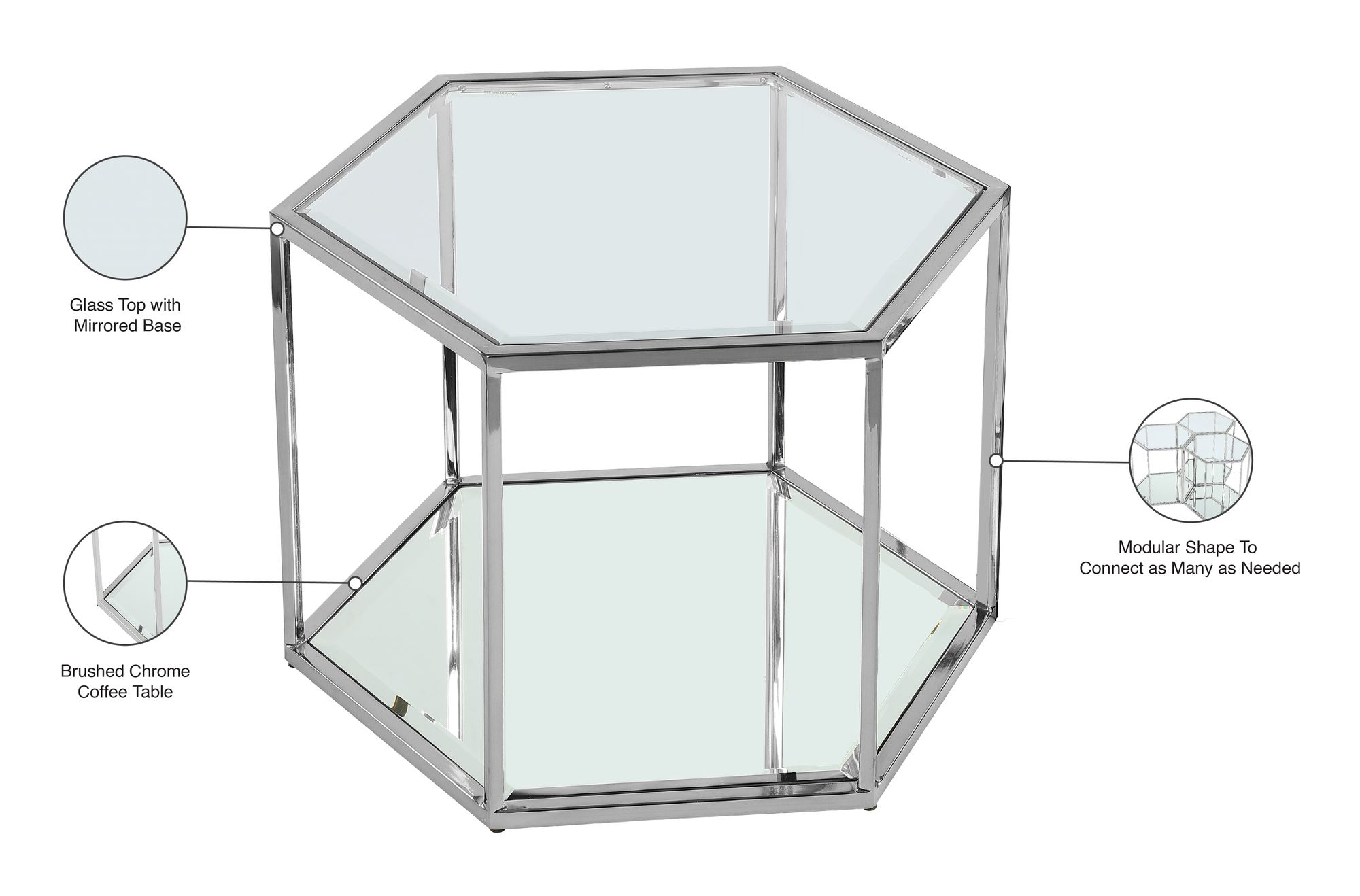 Sei 20" Glass Coffee Table