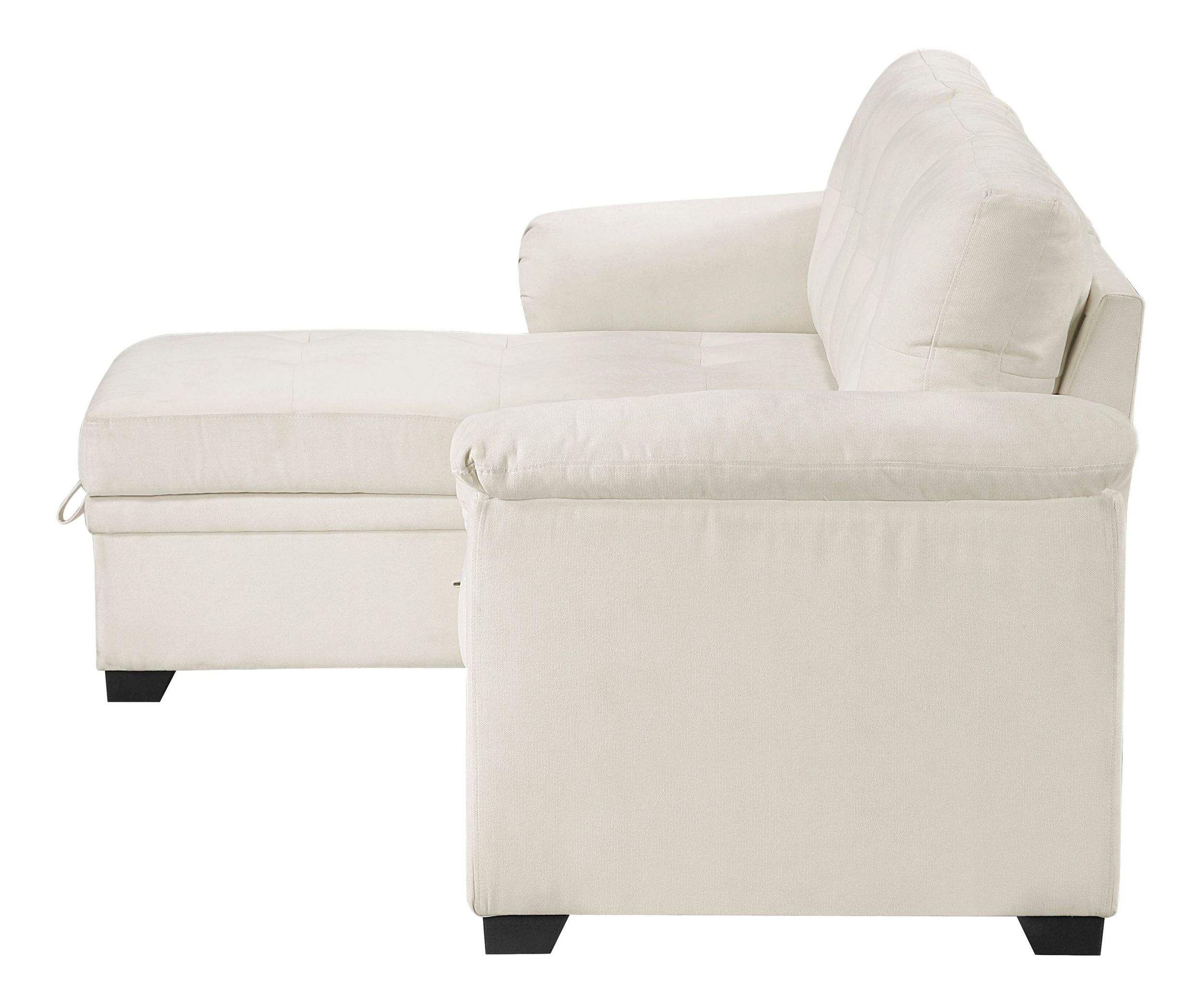 Elara Polyester 2‑Piece Reversible Sectional with Pull‑out Bed, Reversible Chaise & Hidden Storage