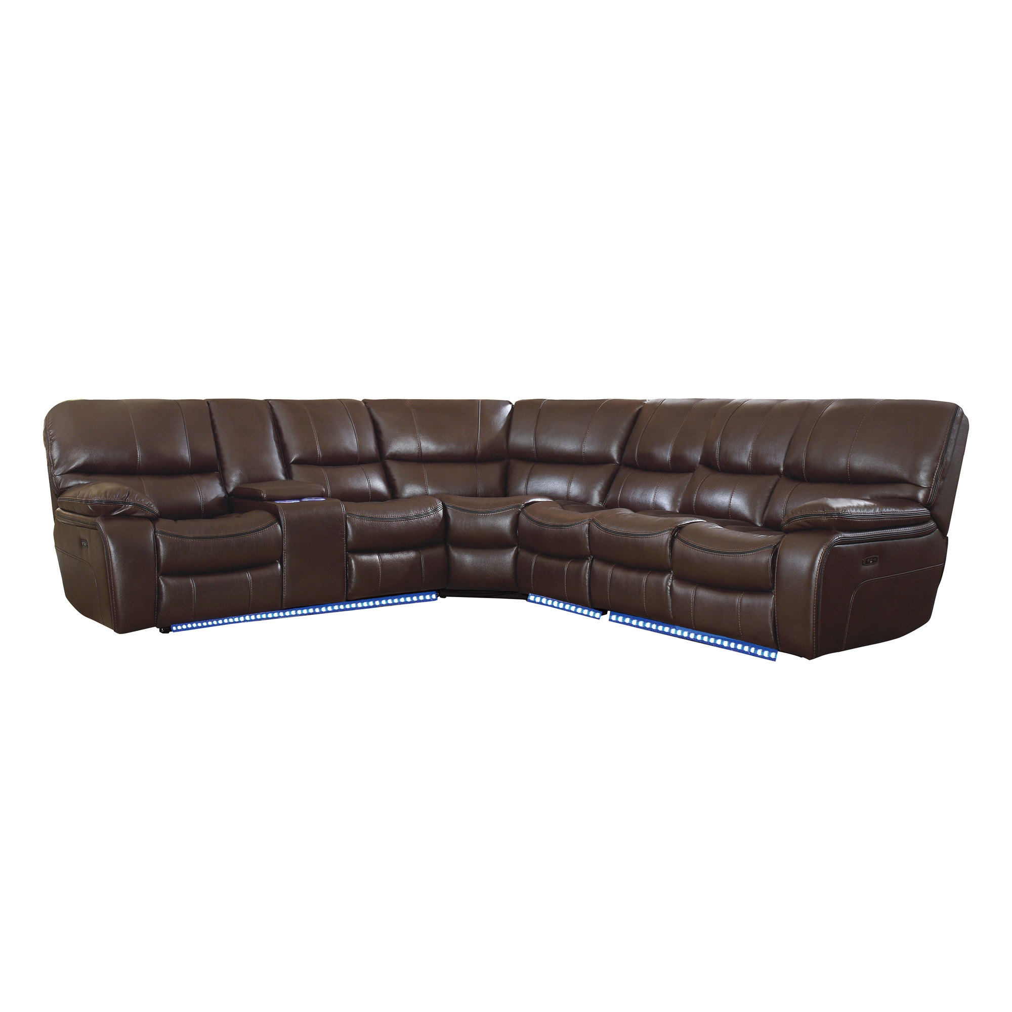 Pecos Leatherette Sectional Sofa