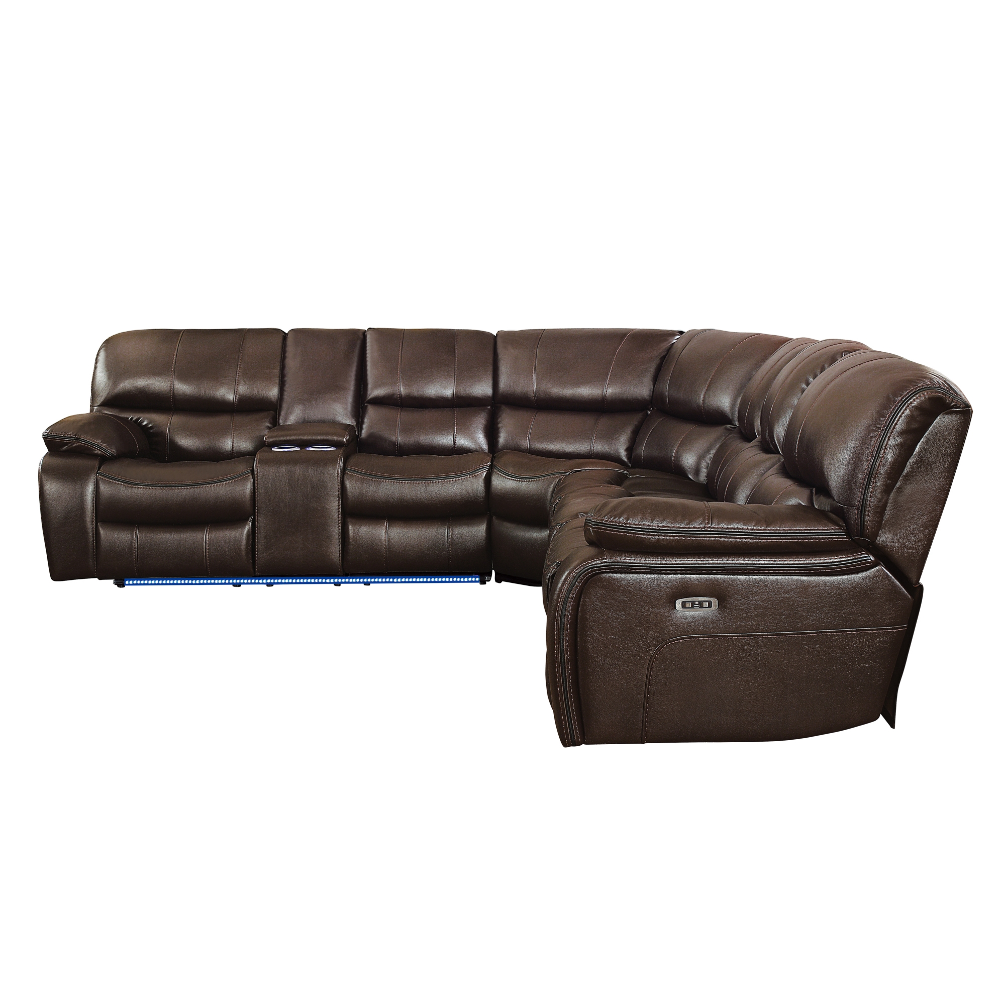 Pecos Leatherette Sectional Sofa