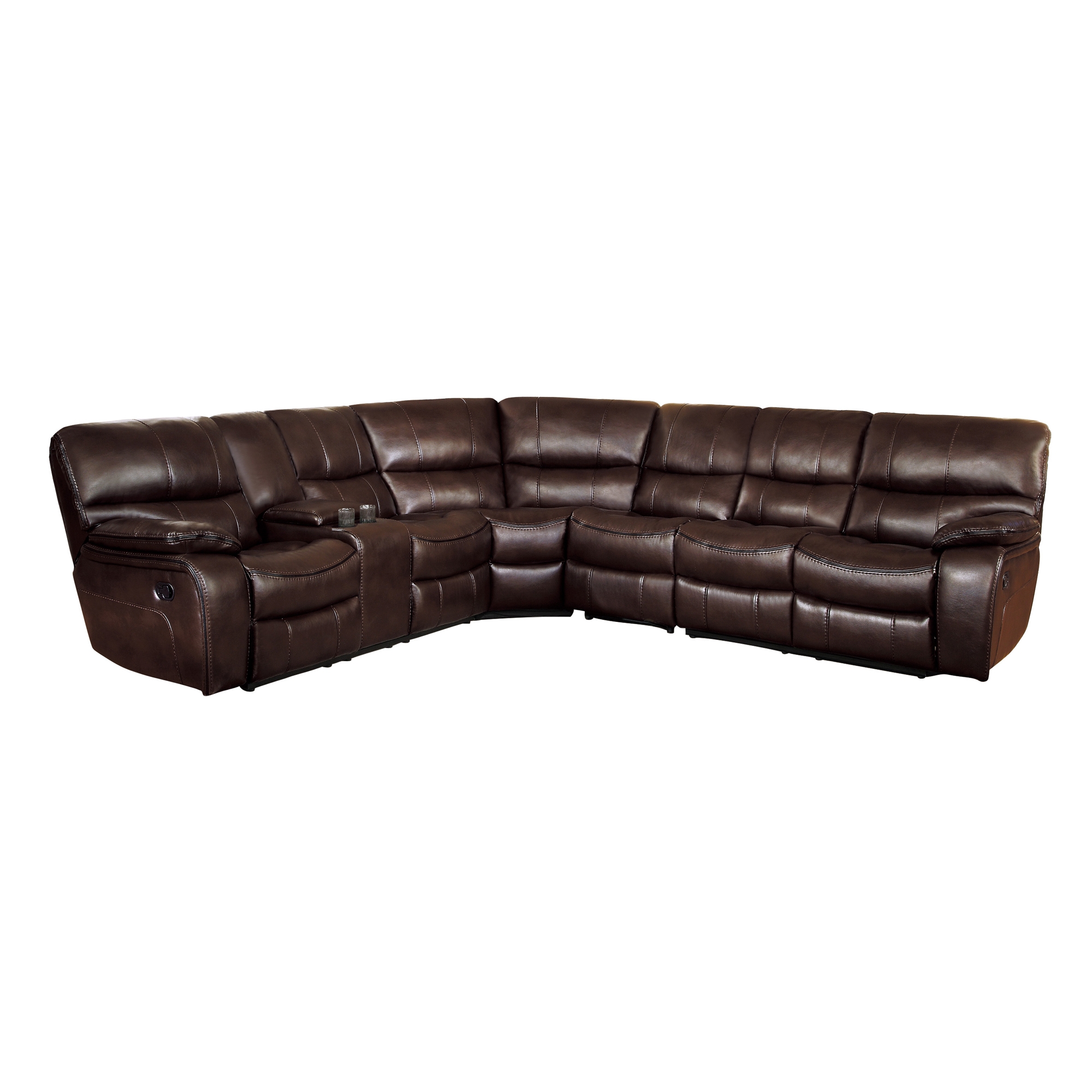 Pecos Leatherette Sectional Sofa