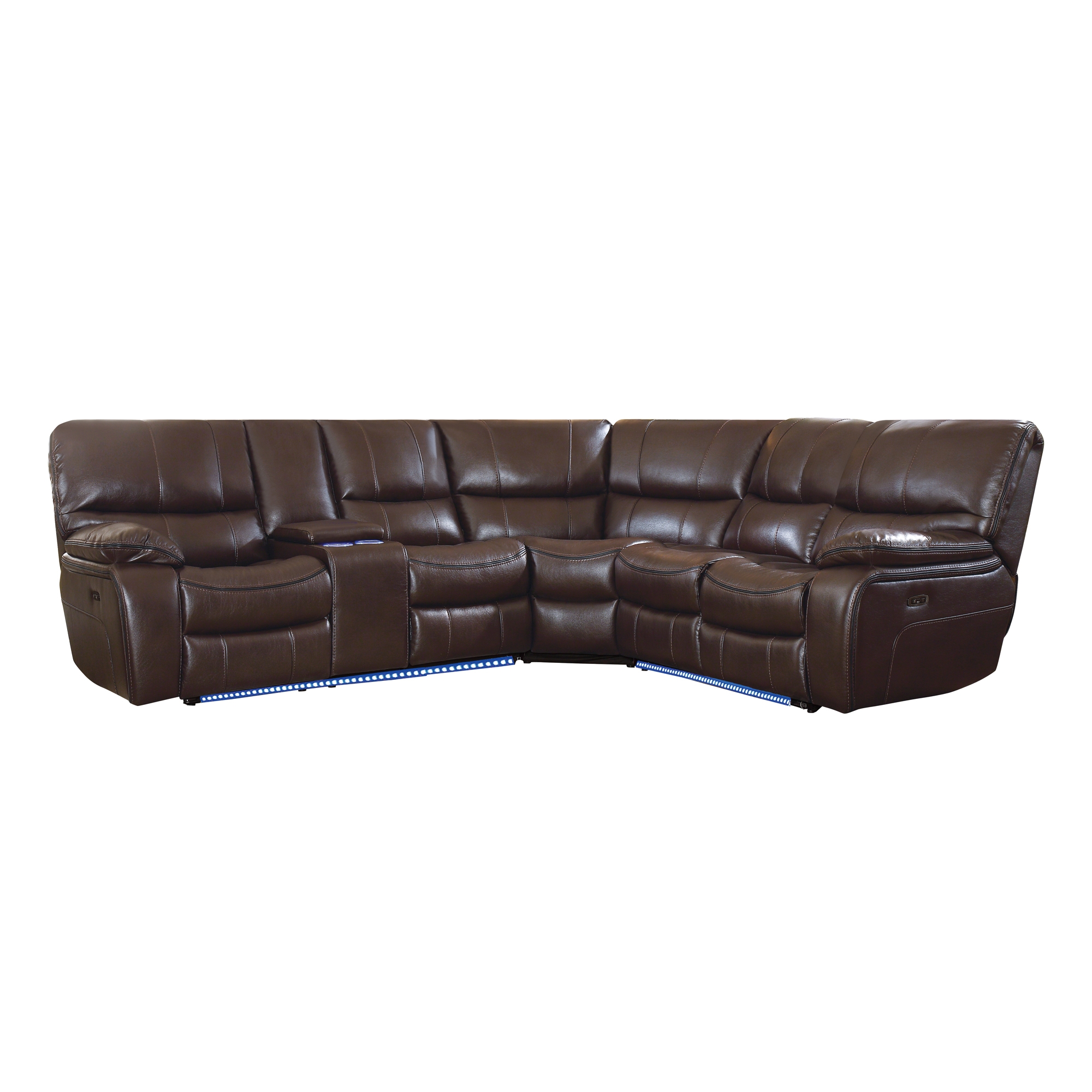 Pecos Leatherette Sectional Sofa