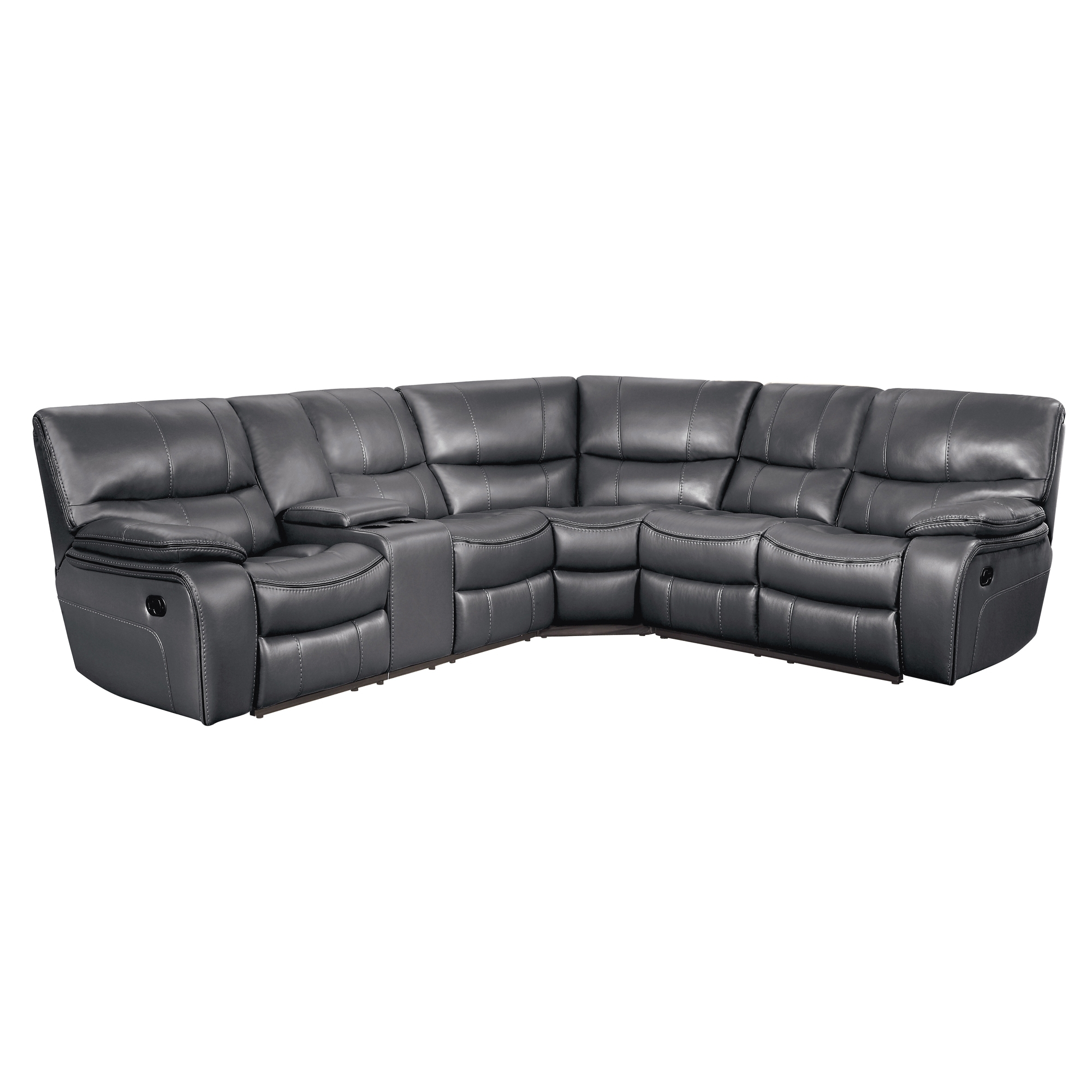 Pecos Leatherette Sectional Sofa