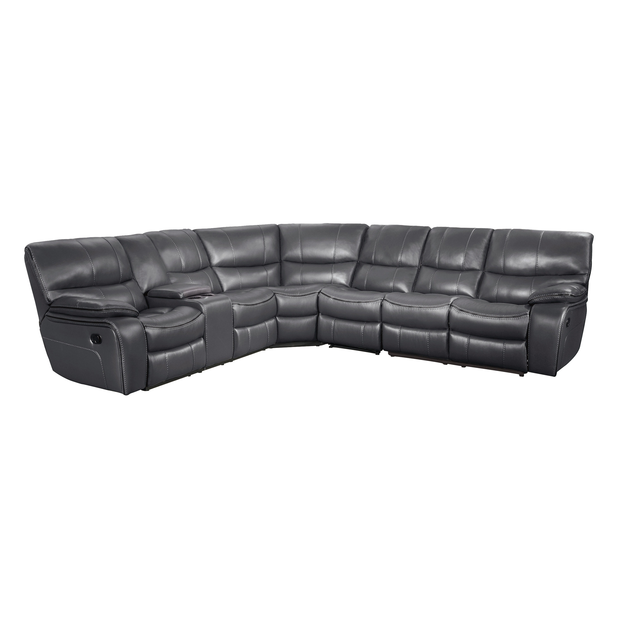 Pecos Leatherette Sectional Sofa