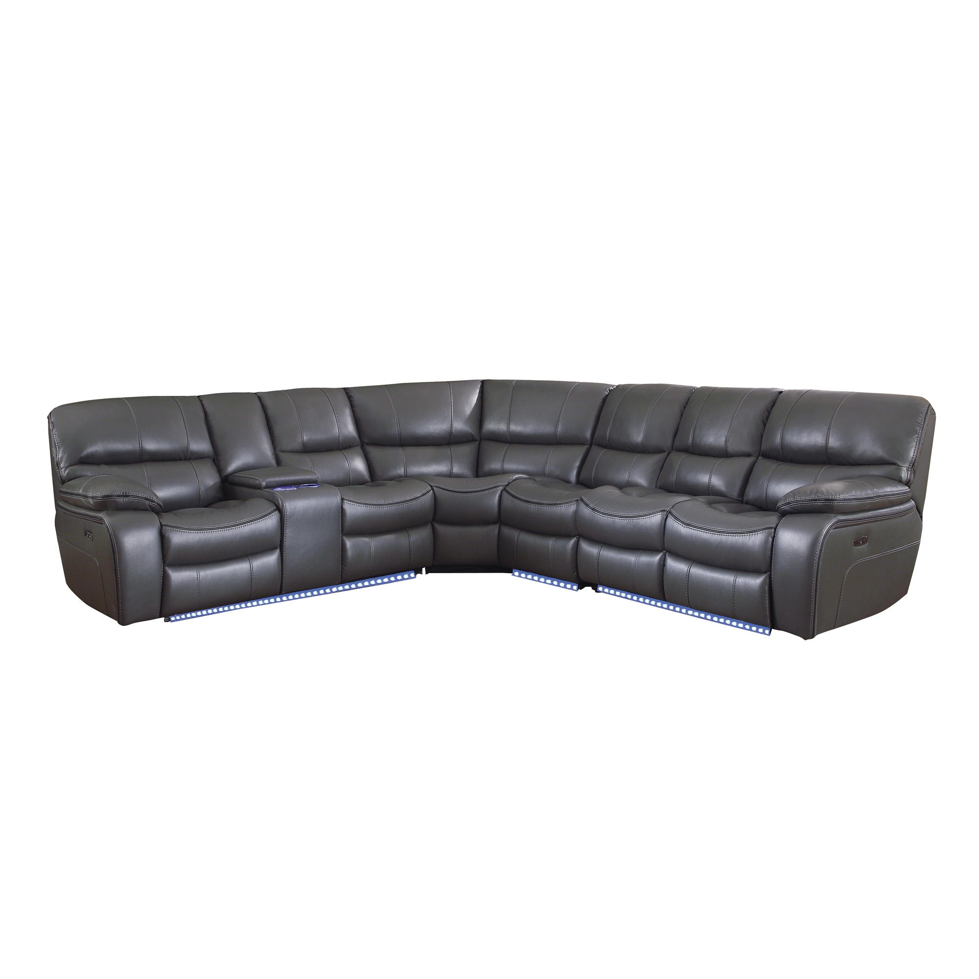 Pecos Leatherette Sectional Sofa
