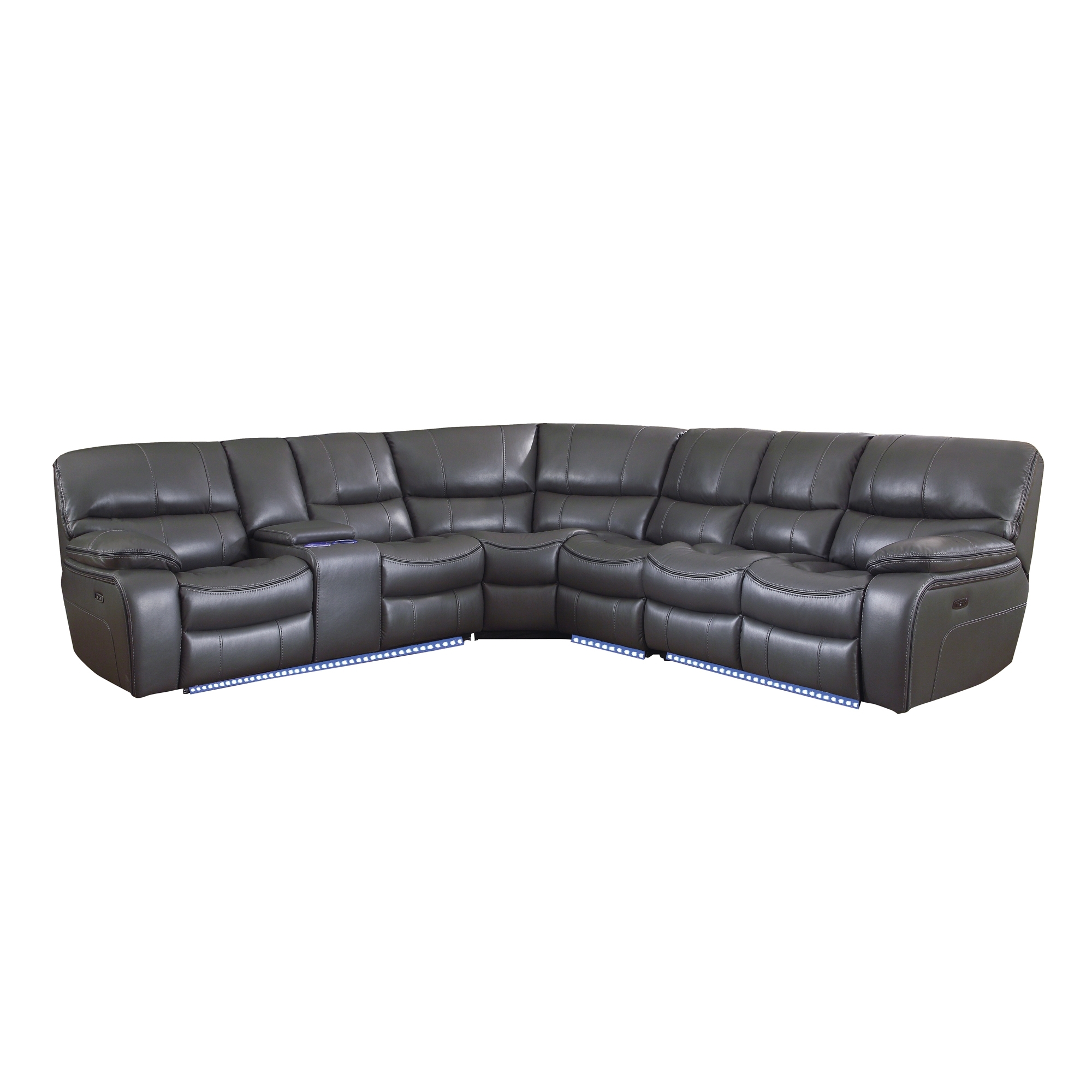 Pecos Leatherette Sectional Sofa