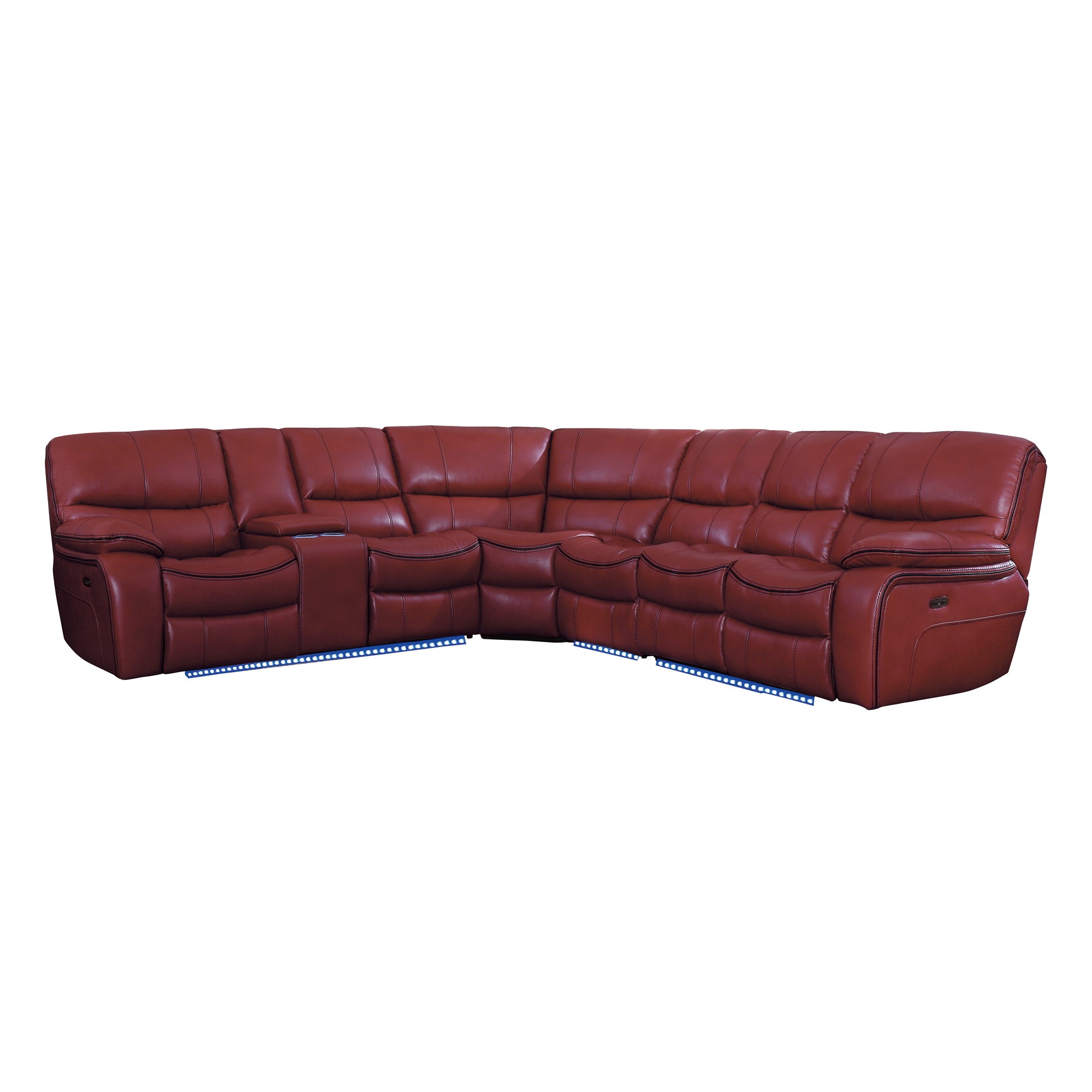 Pecos Leatherette Sectional Sofa