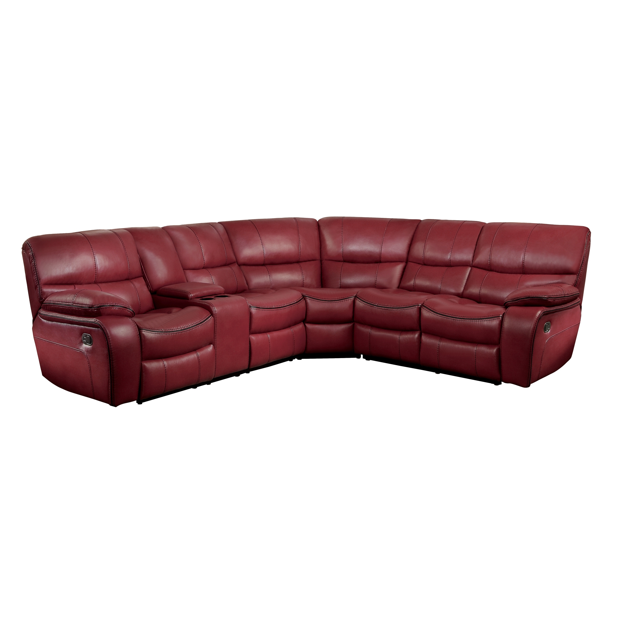 Pecos Leatherette Sectional Sofa