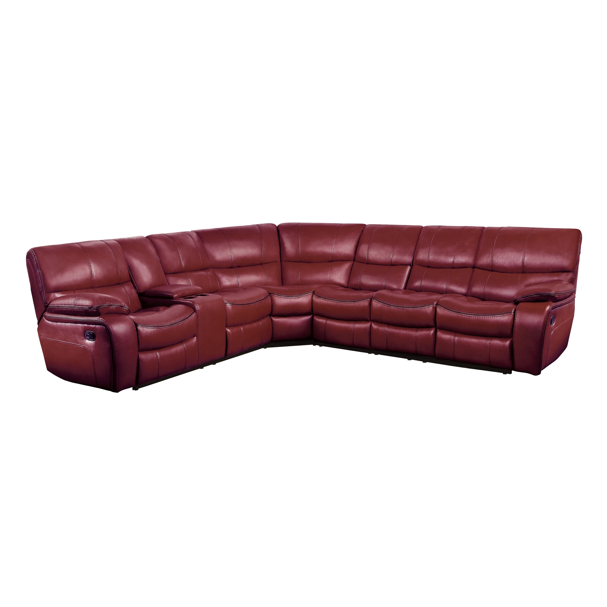 Pecos Leatherette Sectional Sofa