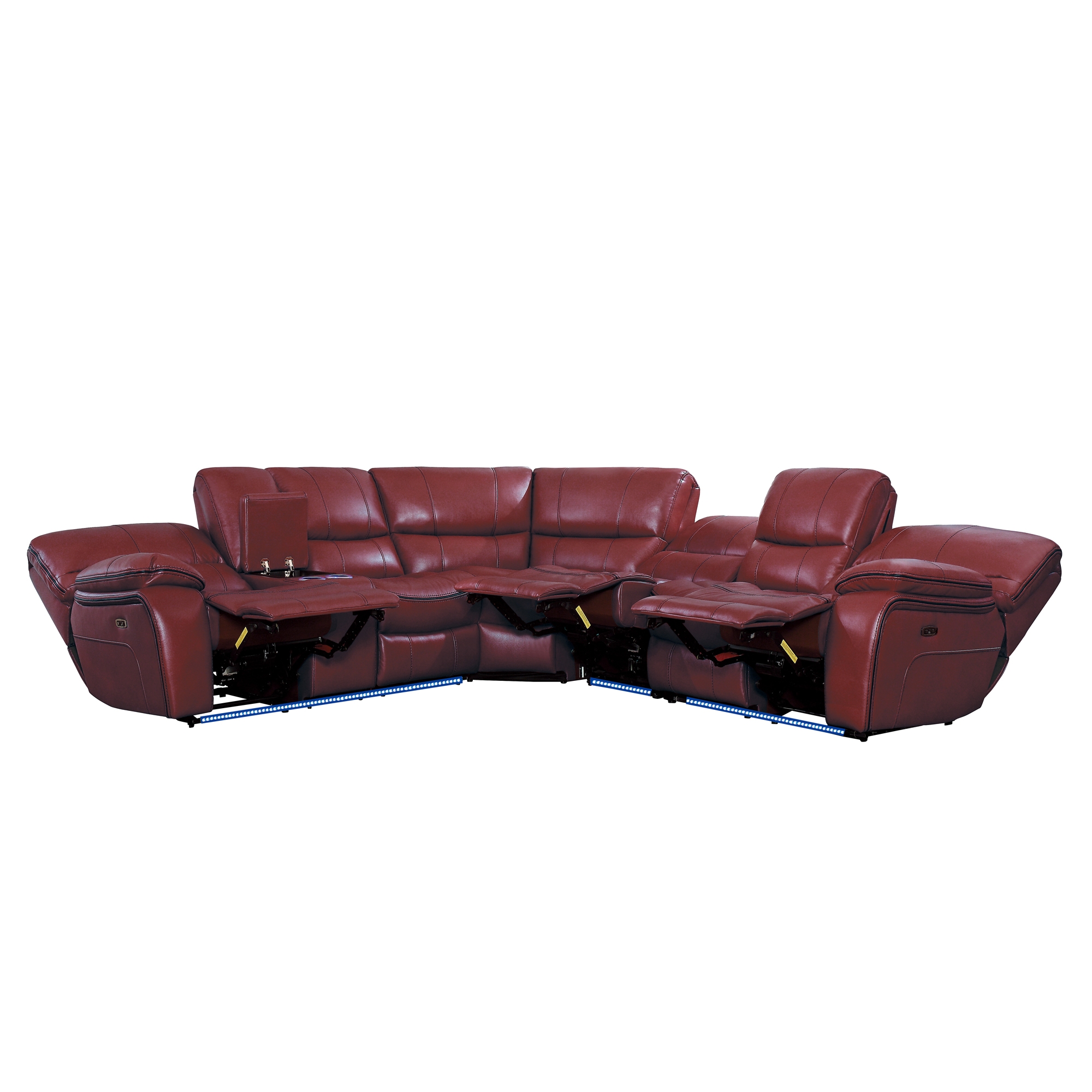 Pecos Leatherette Sectional Sofa