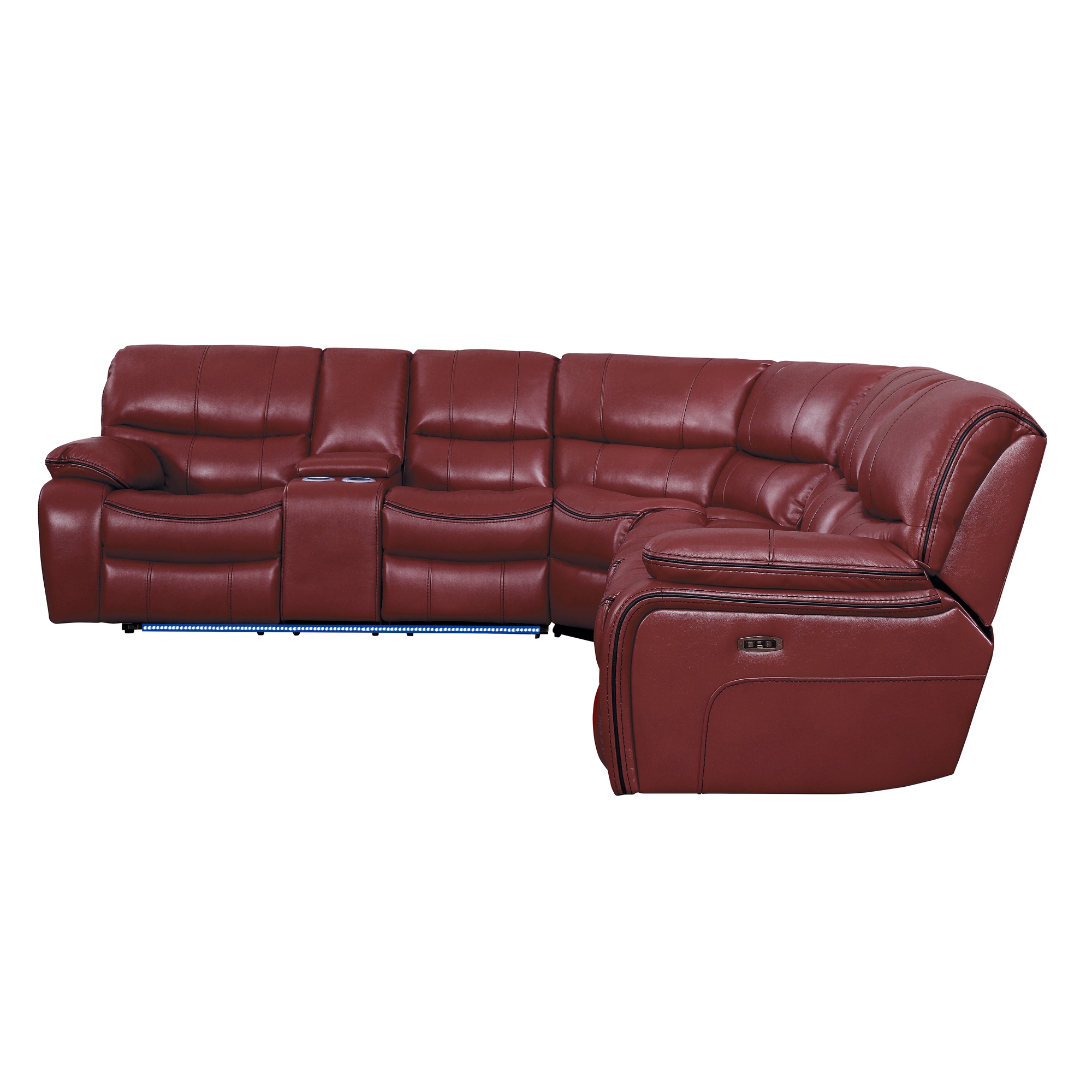 Pecos Leatherette Sectional Sofa