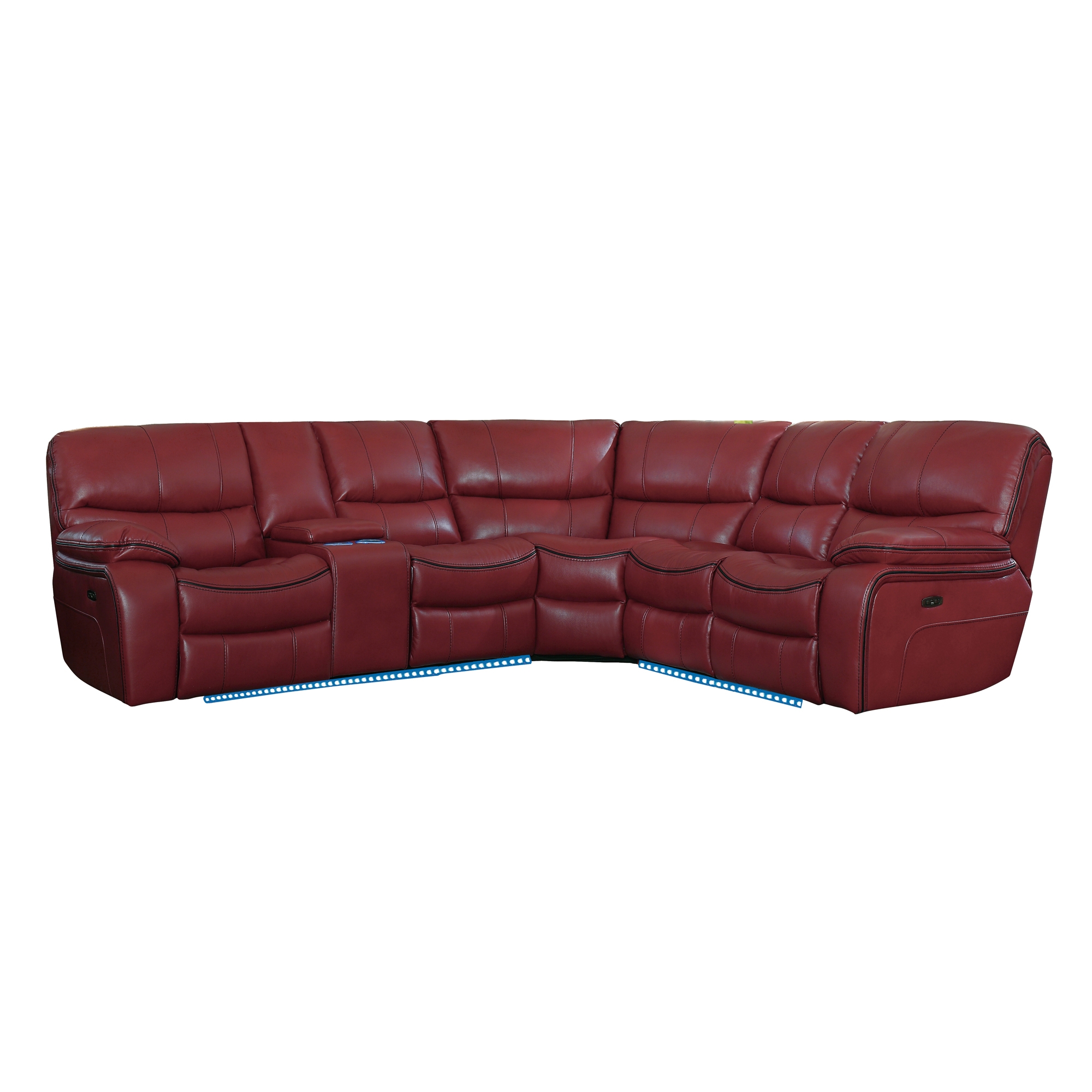 Pecos Leatherette Sectional Sofa