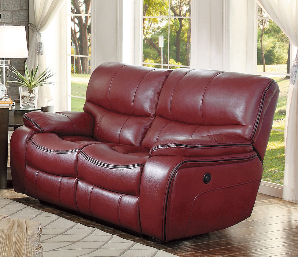 Pecos Leatherette Reclining Loveseat