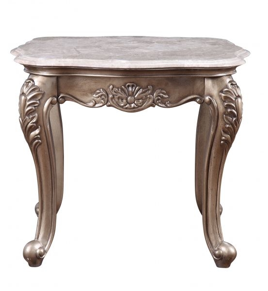 Jayceon Marble/Wood End Table