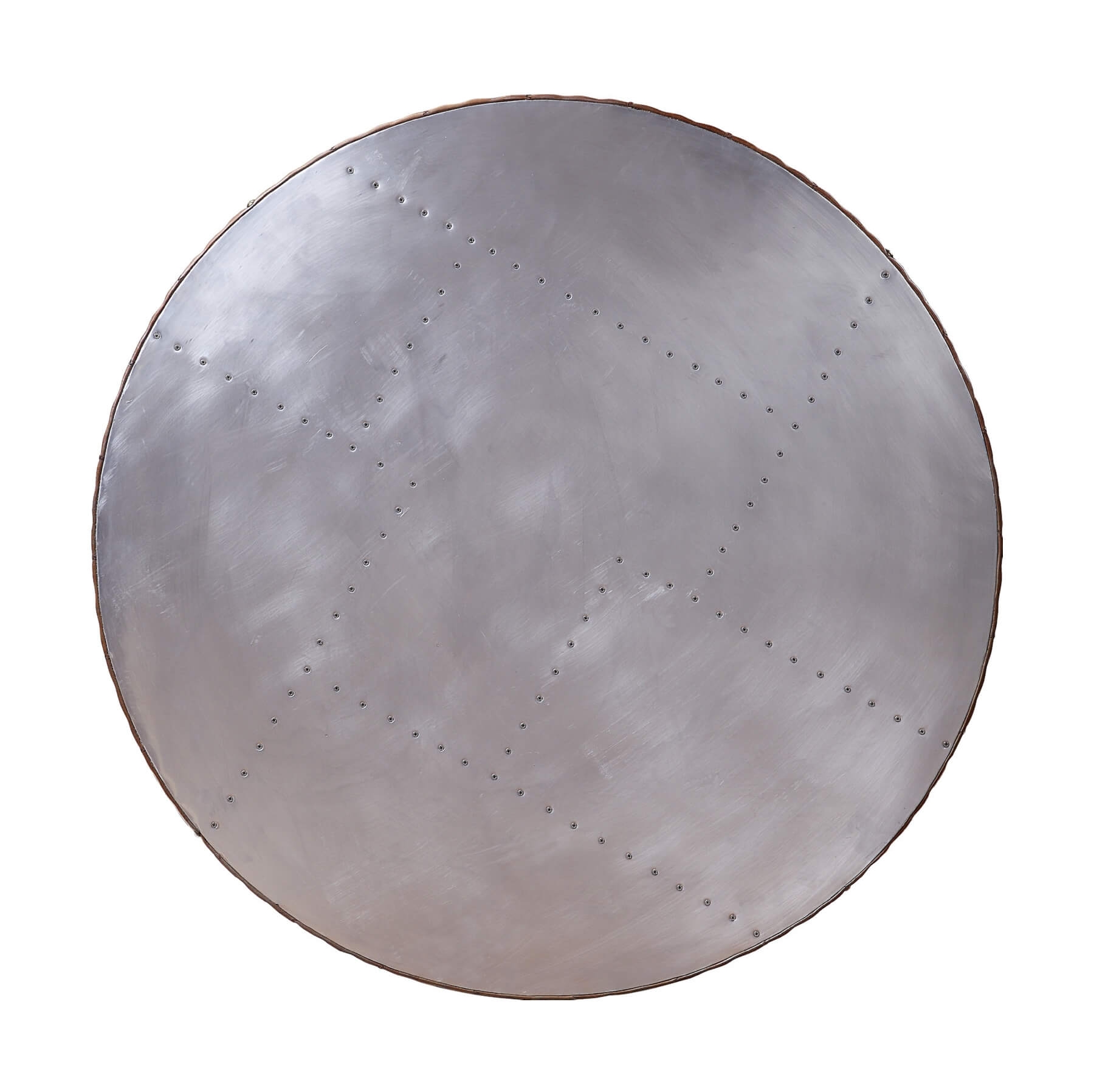 Tamas 84885 Top Grain Leather/Aluminum Coffee Table