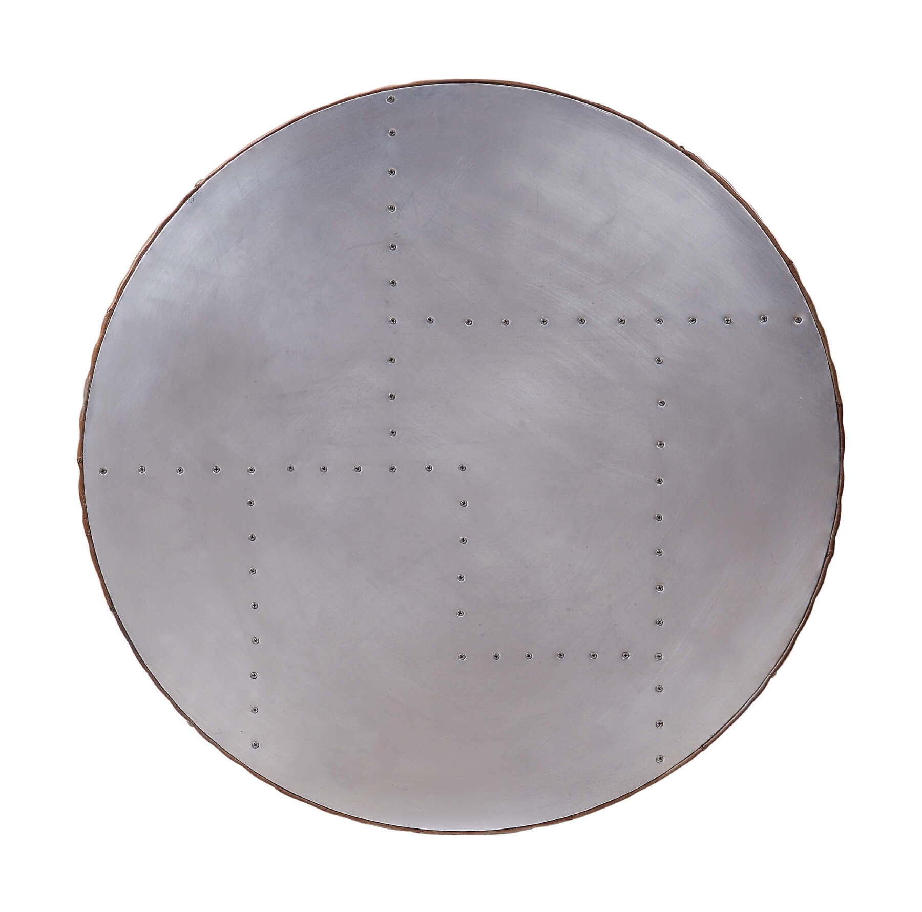 Tamas Top Grain Leather/Aluminum Nesting Coffee Tables Set
