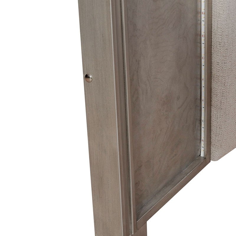 SM Montage Fabric/Wood Panel Bed w/LED Touch Lighting, Queen Size