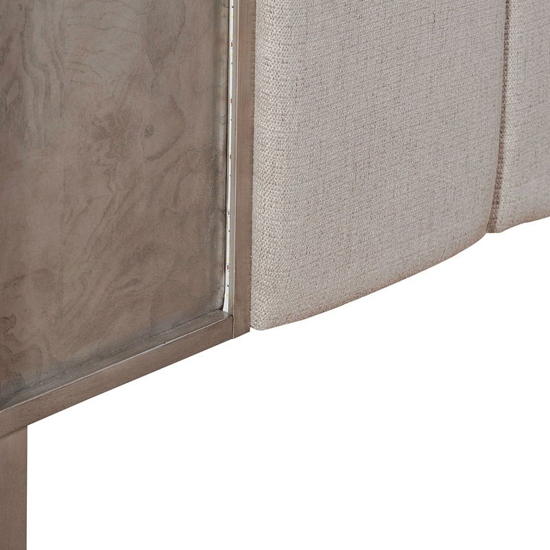 SM Montage Fabric/Wood Panel Bedroom Set w/LED Touch Lighting