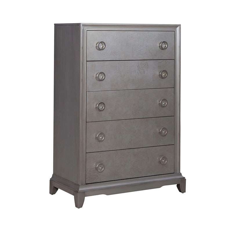 SM Montage Fabric/Wood Panel Bedroom Set w/LED Touch Lighting