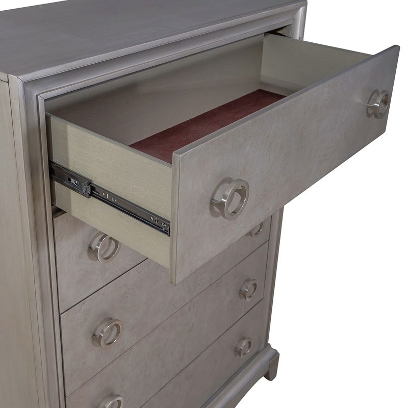 SM Montage Fabric/Wood Panel Bedroom Set w/LED Touch Lighting