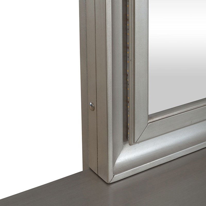 SM Montage Wood Bedroom Mirror w/Lighting