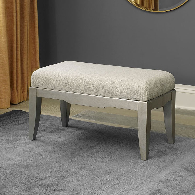 SM Montage Fabric/Wood Vanity Bench