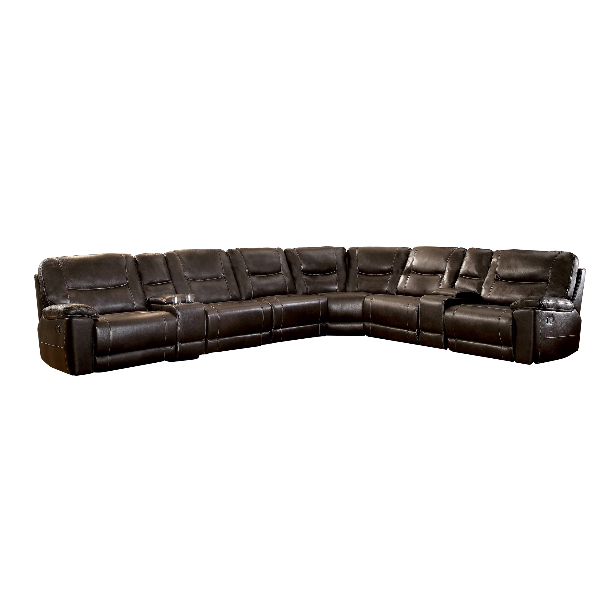 Columbus Leatherette Modular Reclining Sectional
