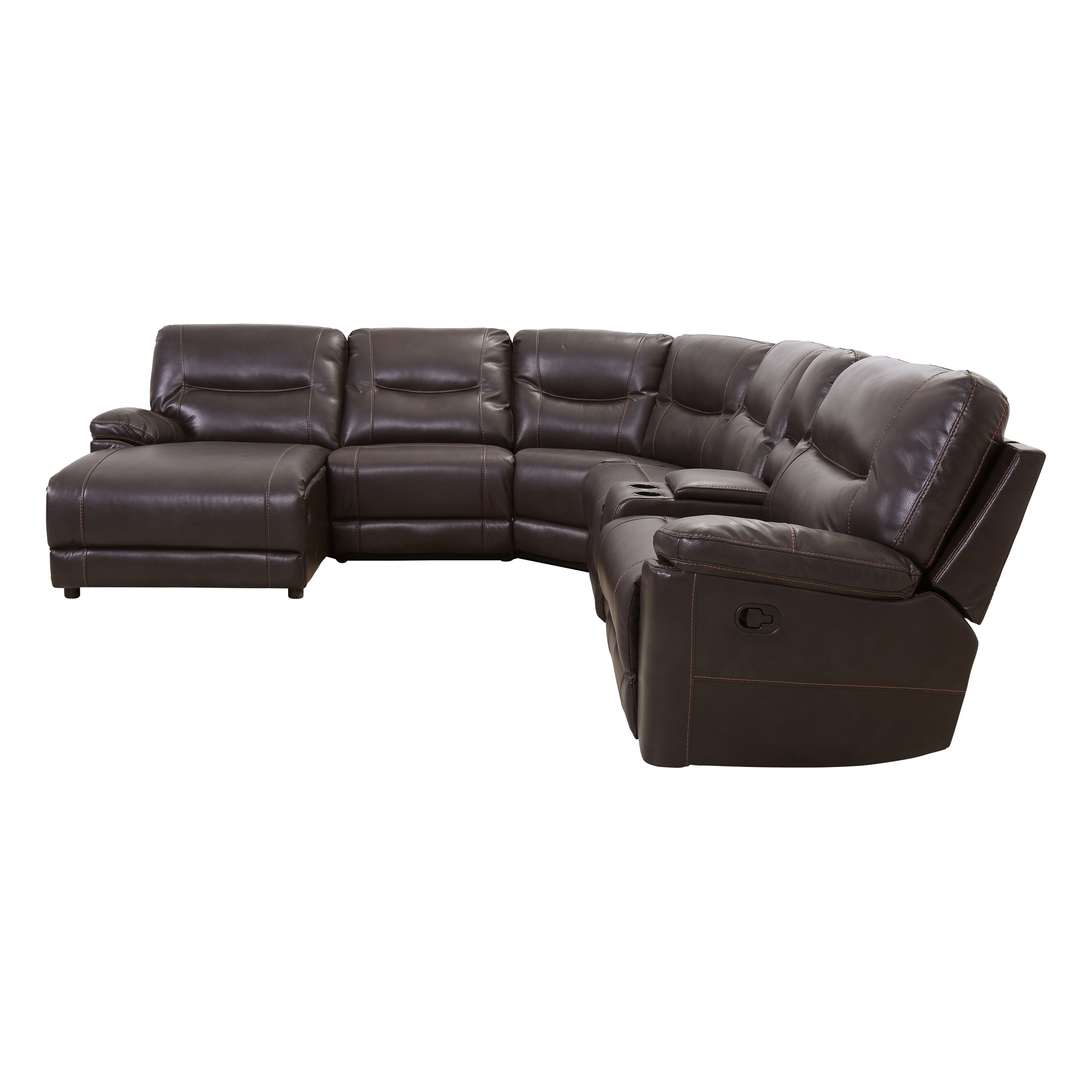 Columbus Leatherette Modular Reclining Sectional