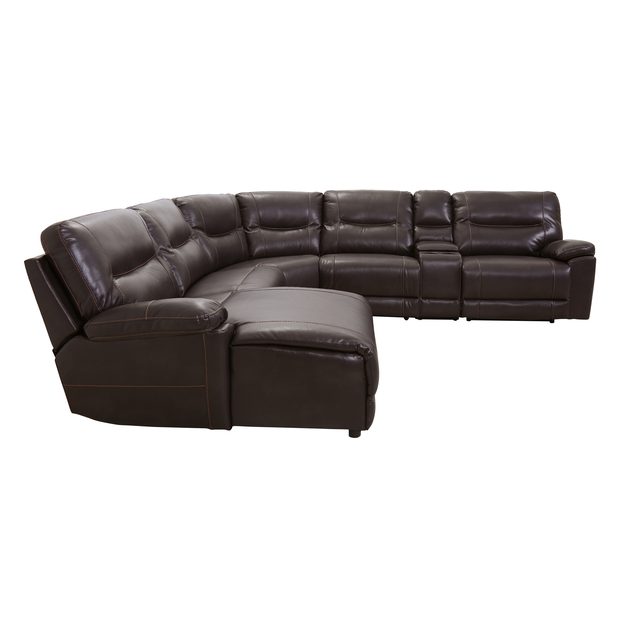 Columbus Leatherette Modular Reclining Sectional