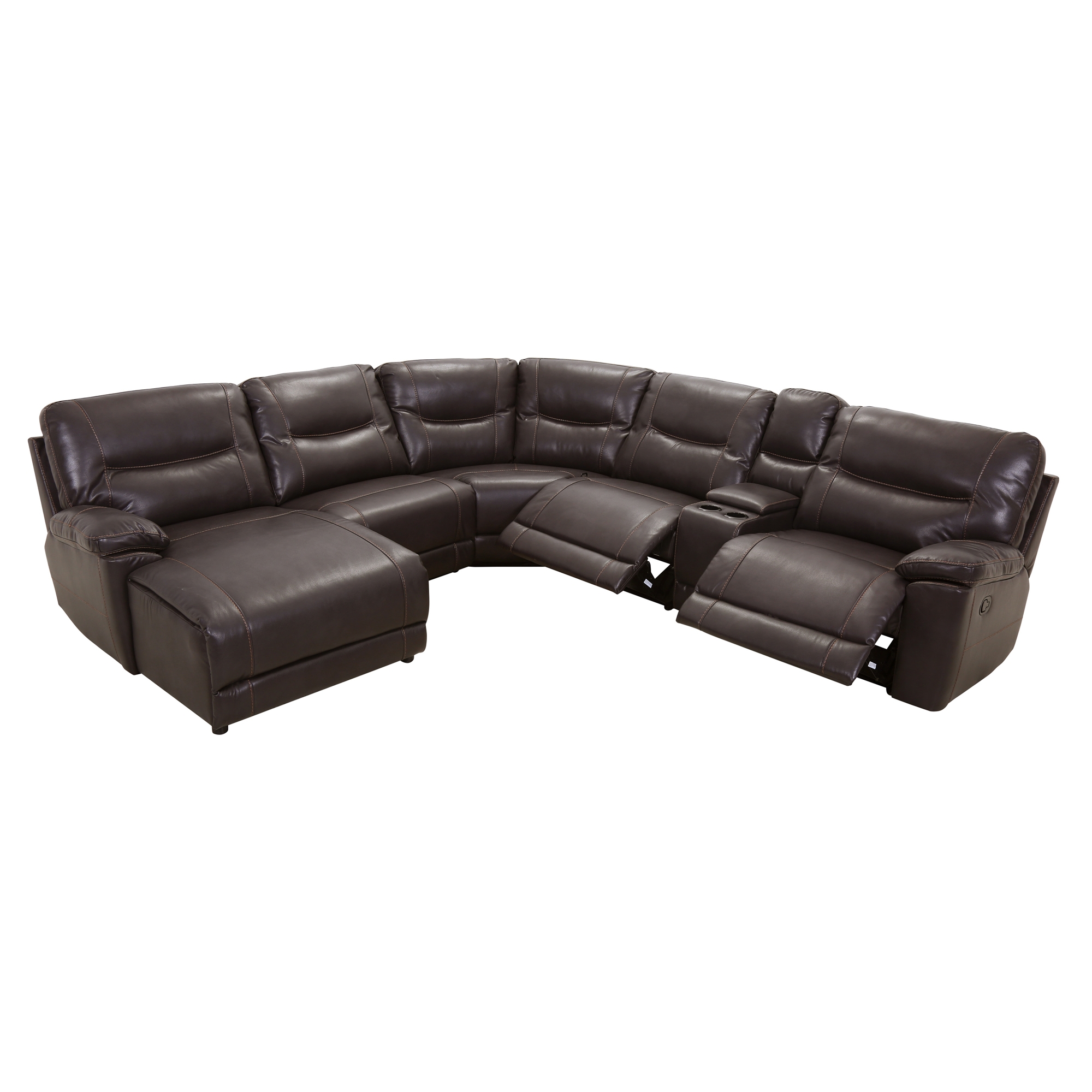 Columbus Leatherette Modular Reclining Sectional