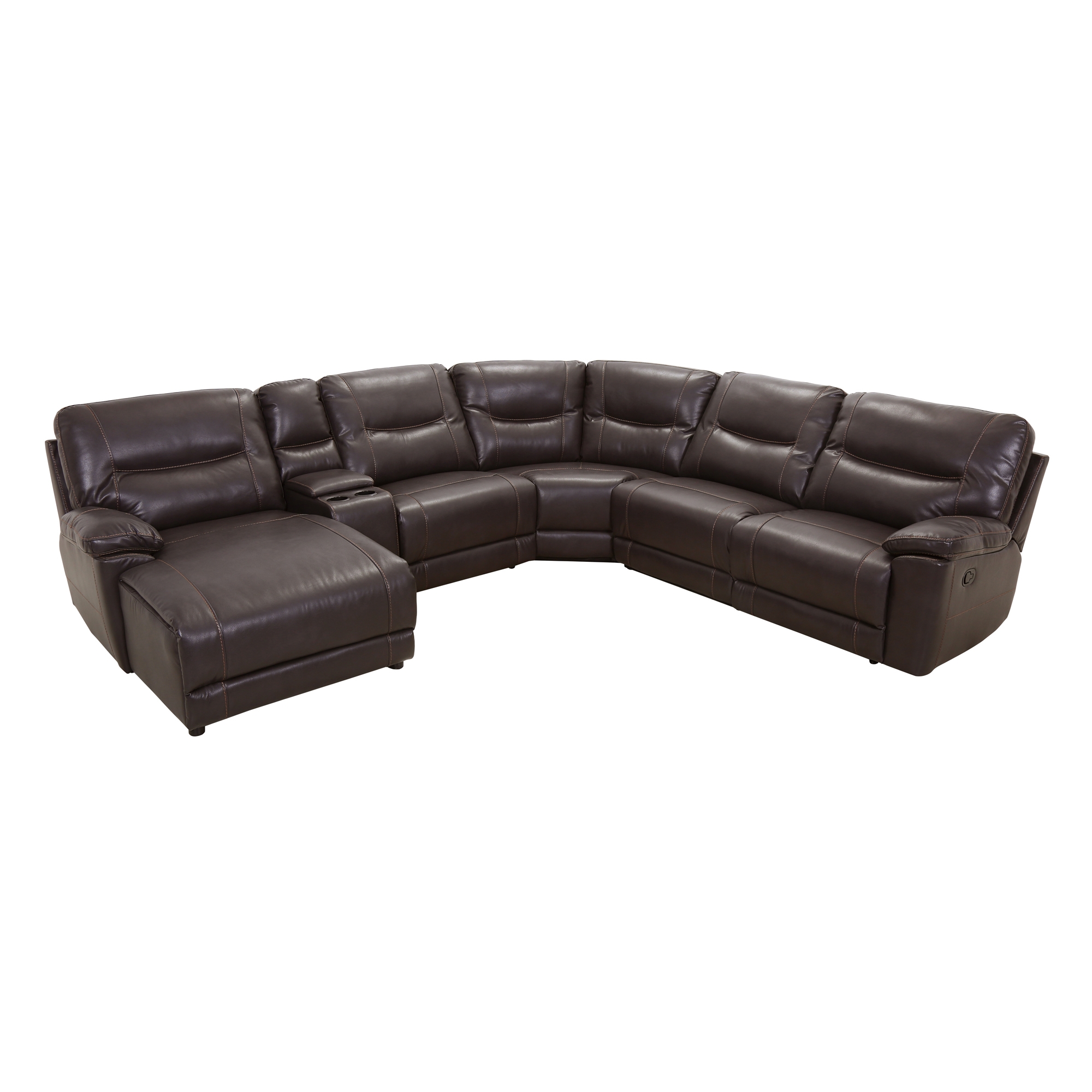 Columbus Leatherette Modular Reclining Sectional