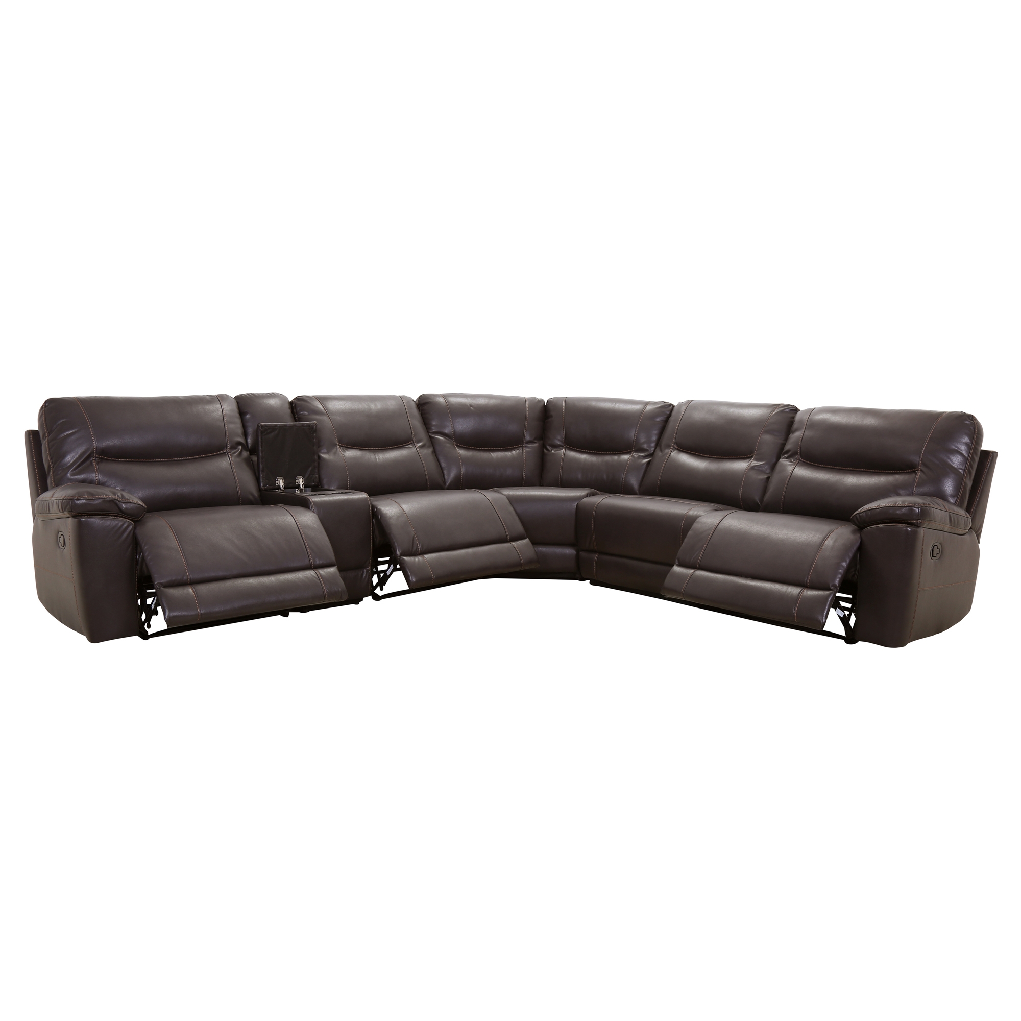 Columbus Leatherette Modular Reclining Sectional