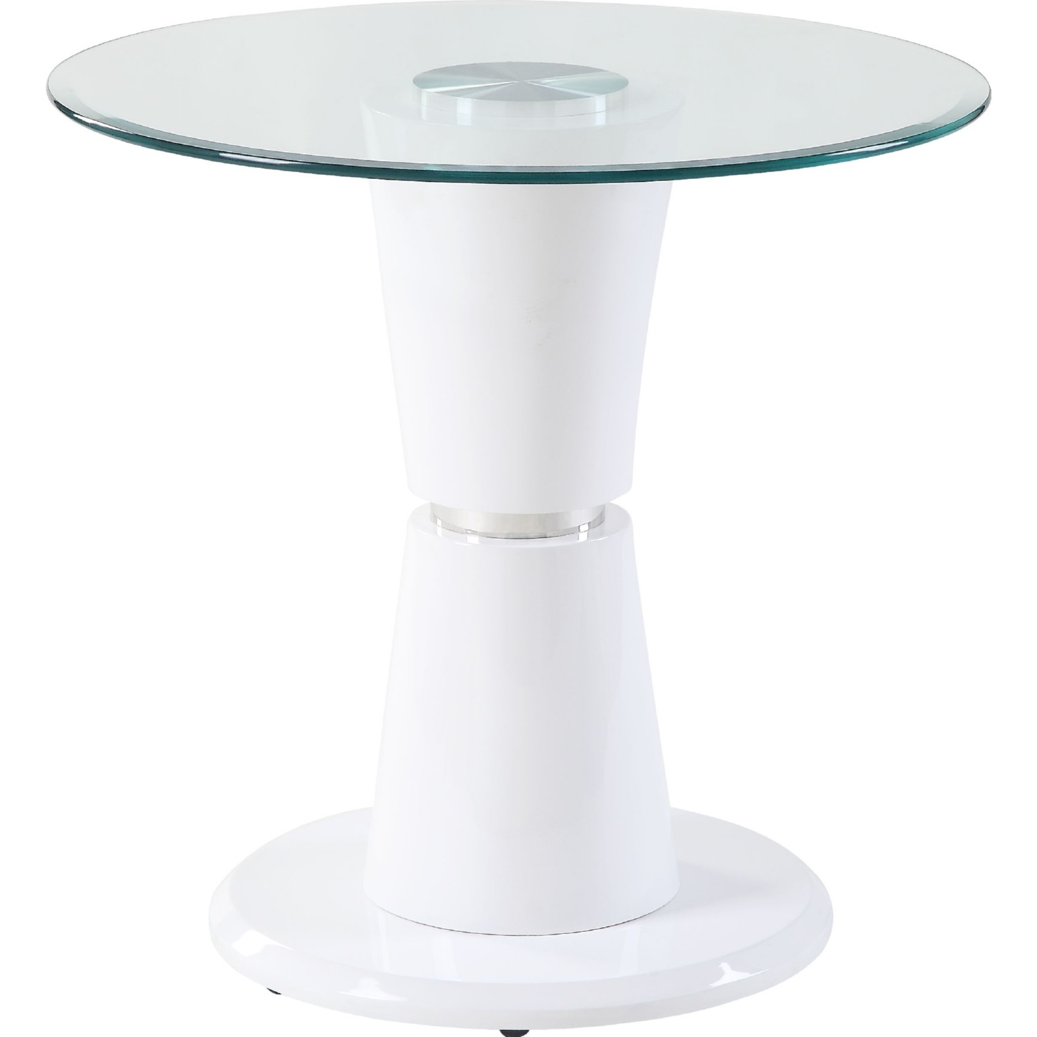 Kavi Glass/Wood Round Coffee Table Set