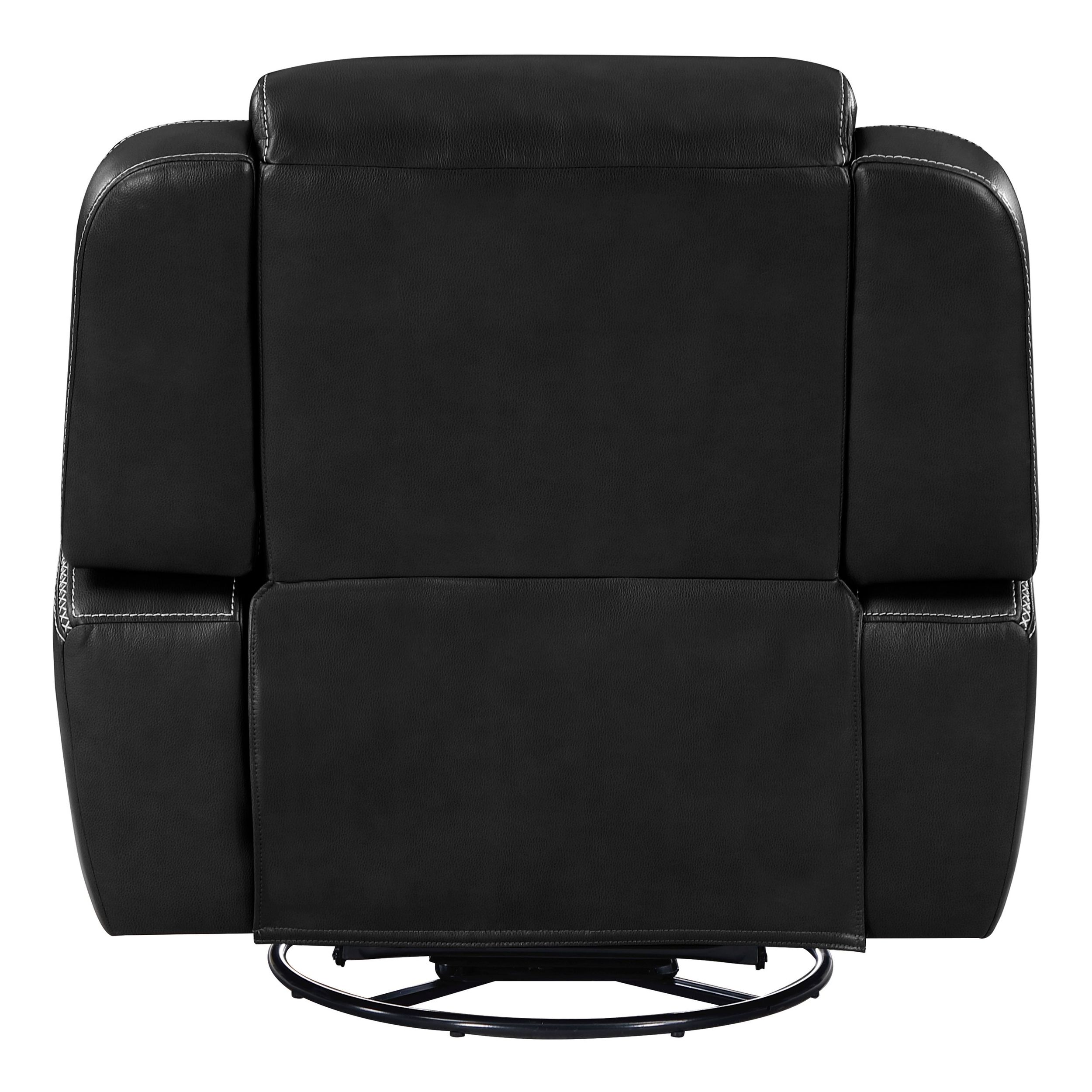 Littleton Faux Leather Swivel Glider Reclining Chair