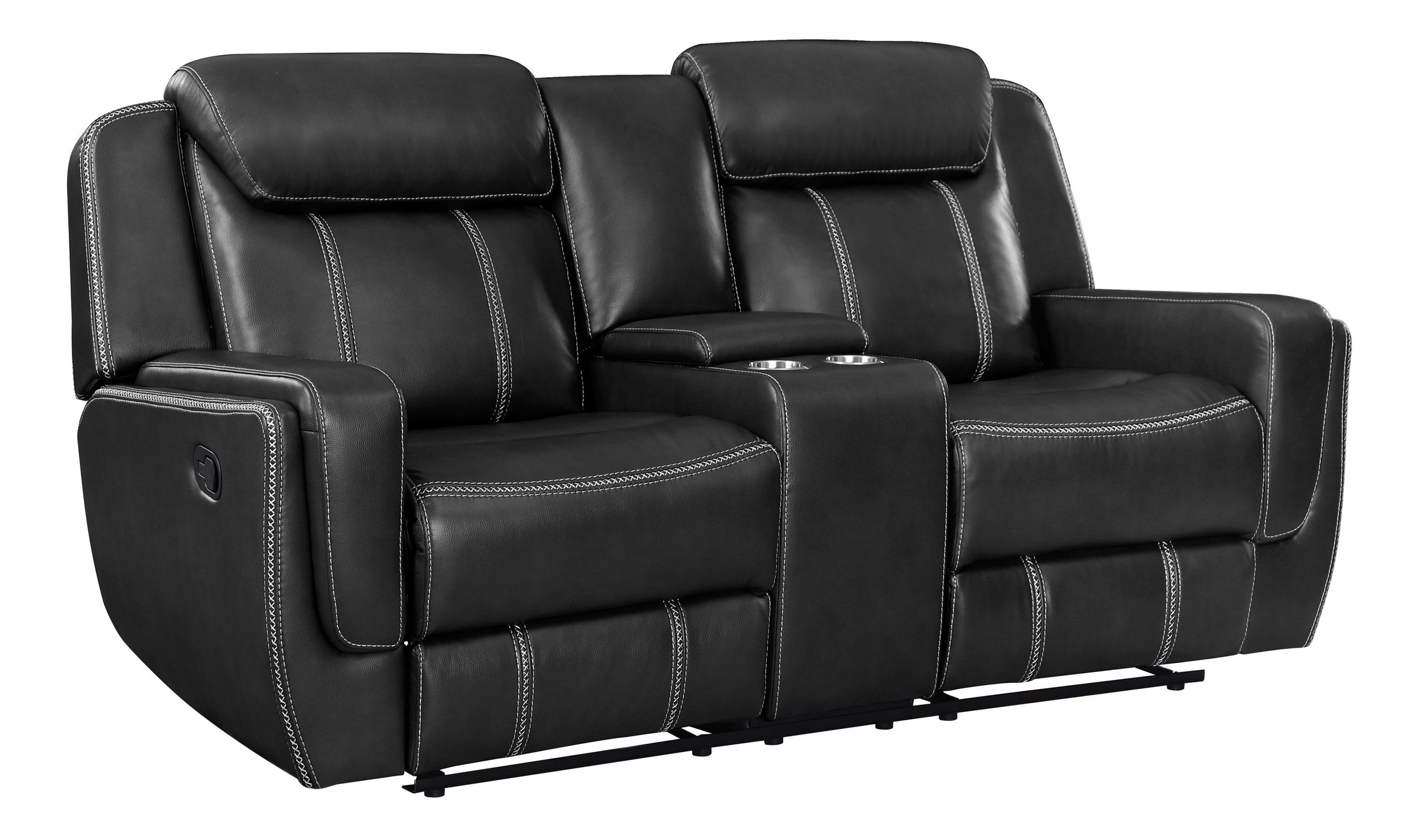 Littleton Faux Leather Double Reclining Living Room Set