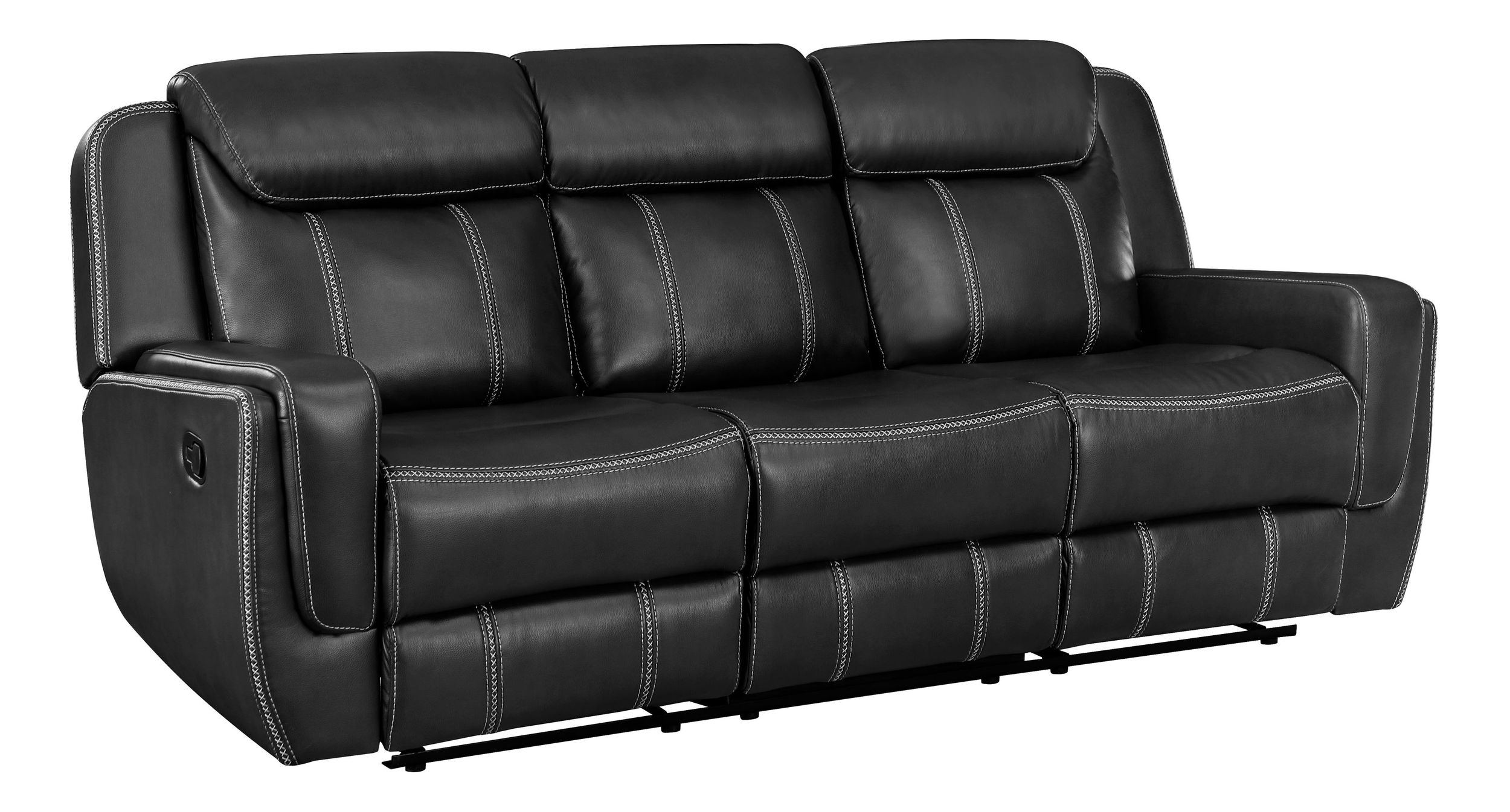 Littleton Faux Leather Double Reclining Living Room Set