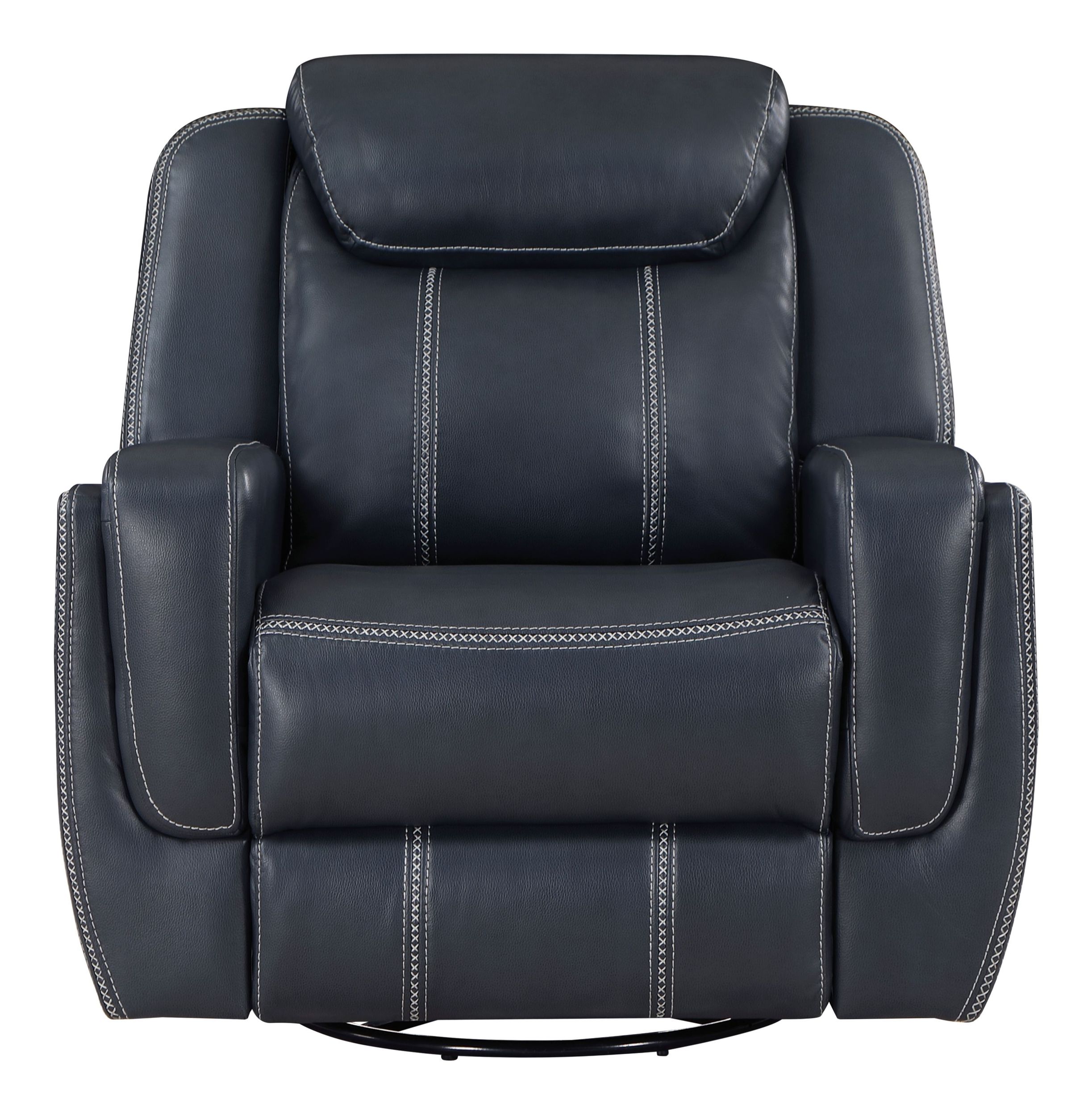 Littleton Faux Leather Swivel Glider Reclining Chair