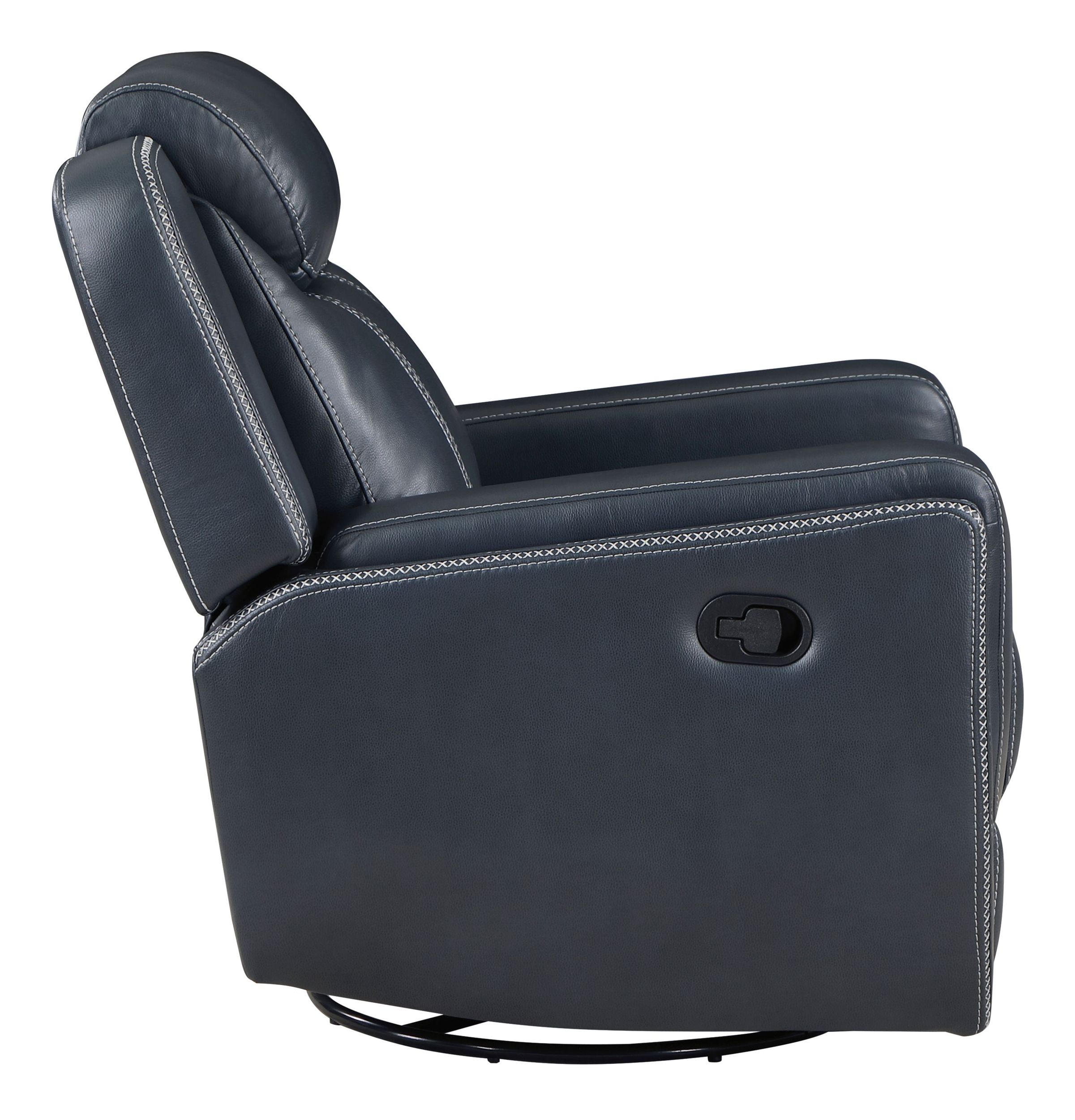 Littleton Faux Leather Swivel Glider Reclining Chair