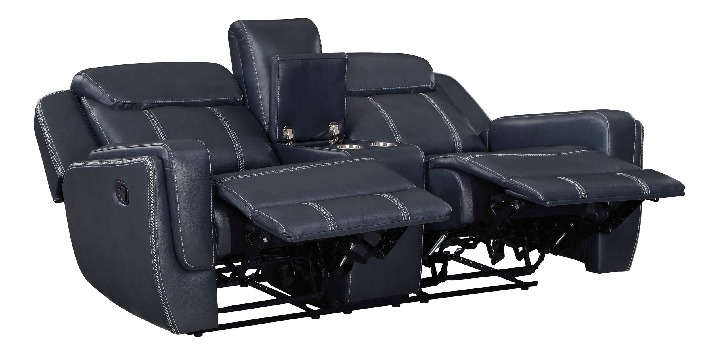 Littleton Faux Leather Double Reclining Living Room Set
