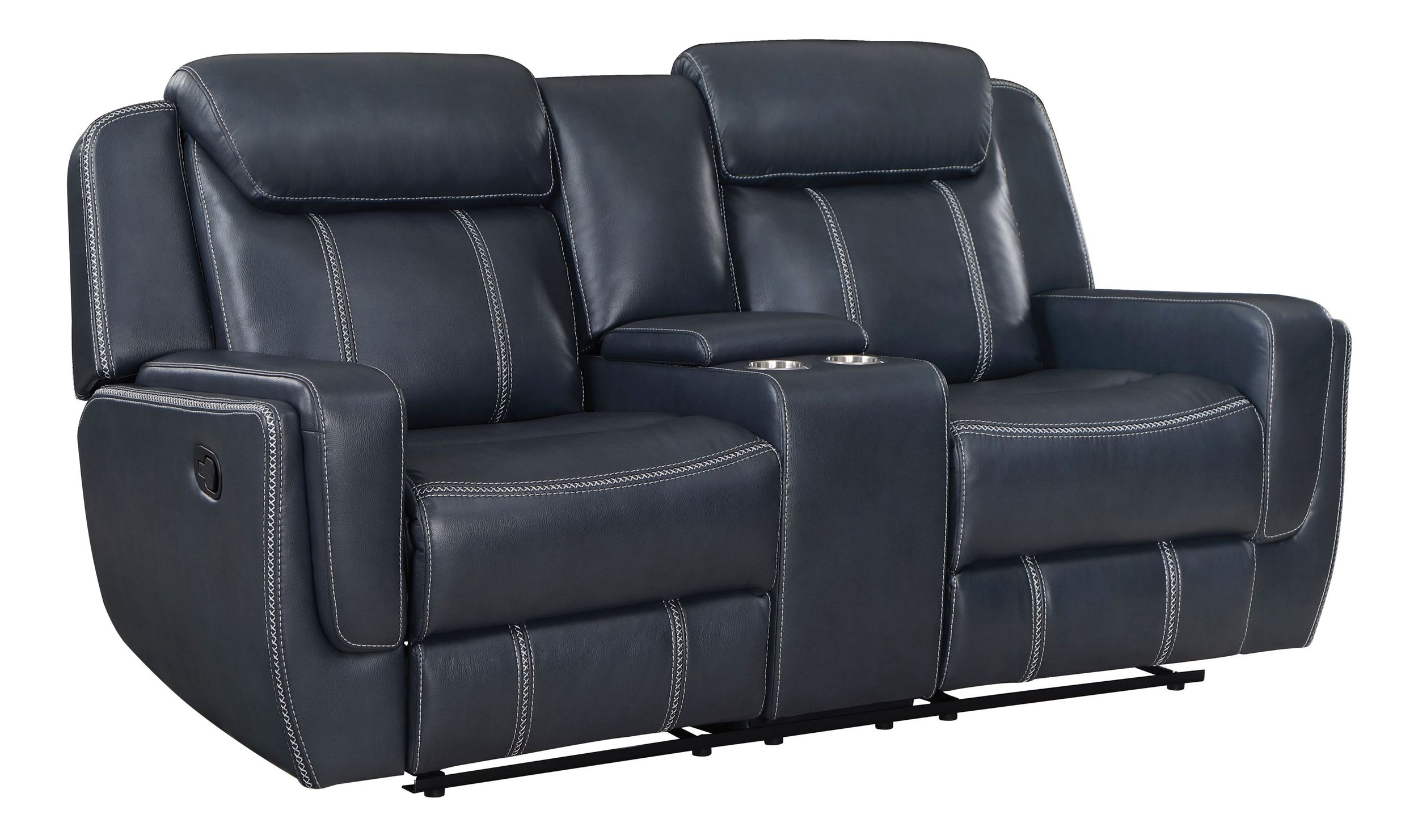 Littleton Faux Leather Double Reclining Living Room Set