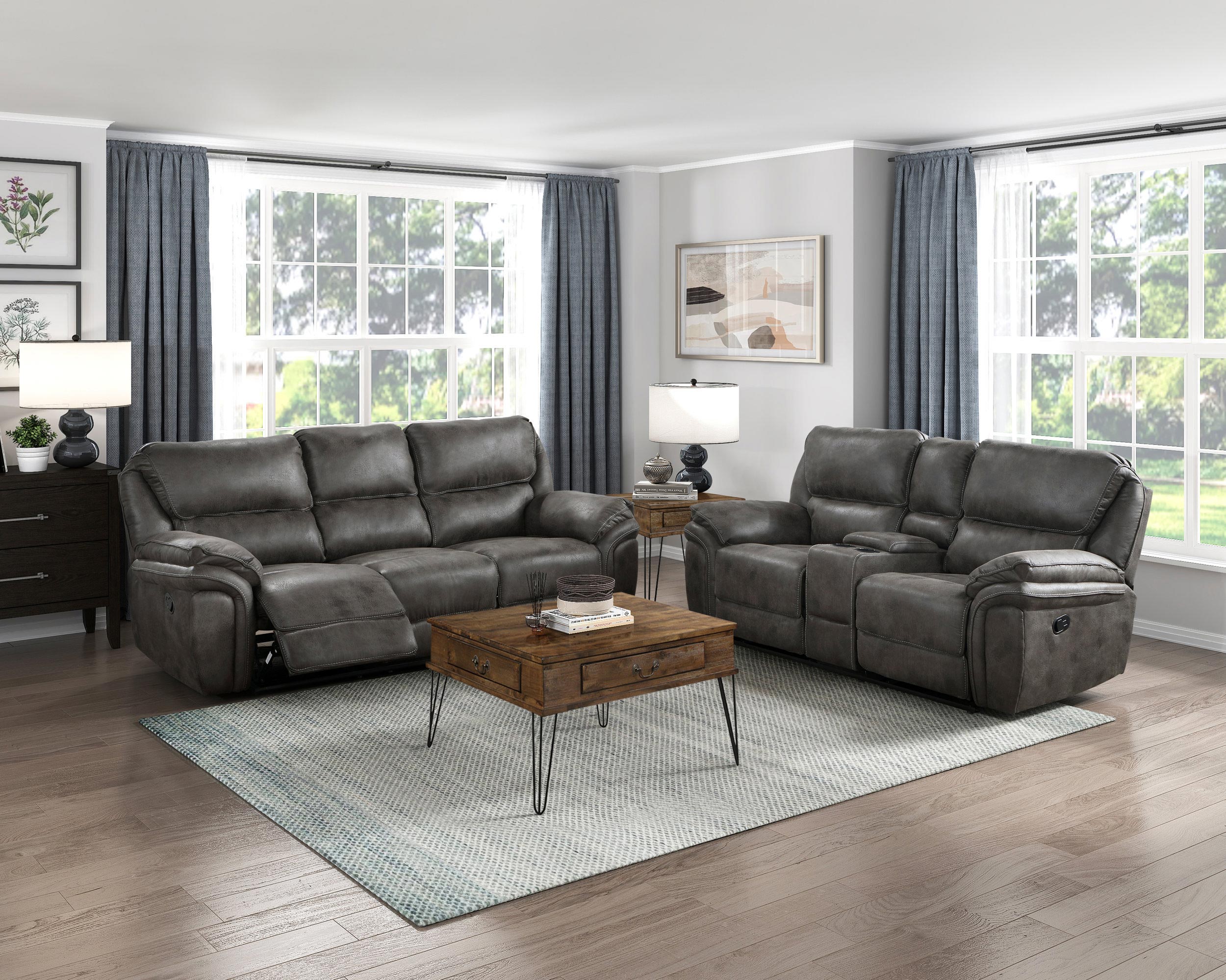 Proctor Microfiber Double Reclining Sofa